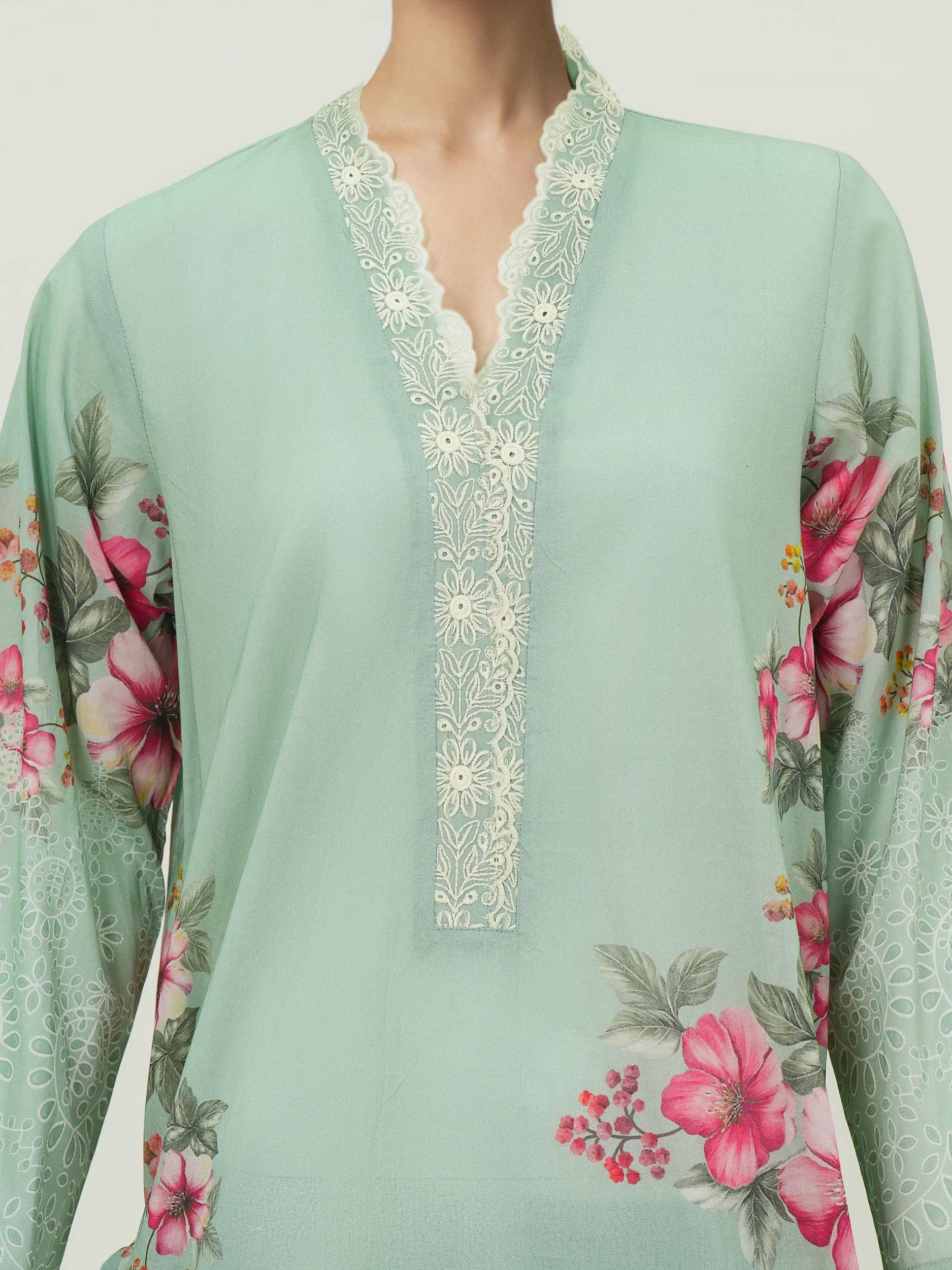 2 Piece Lawn Suit- Embroidered (Pret) - Image 3