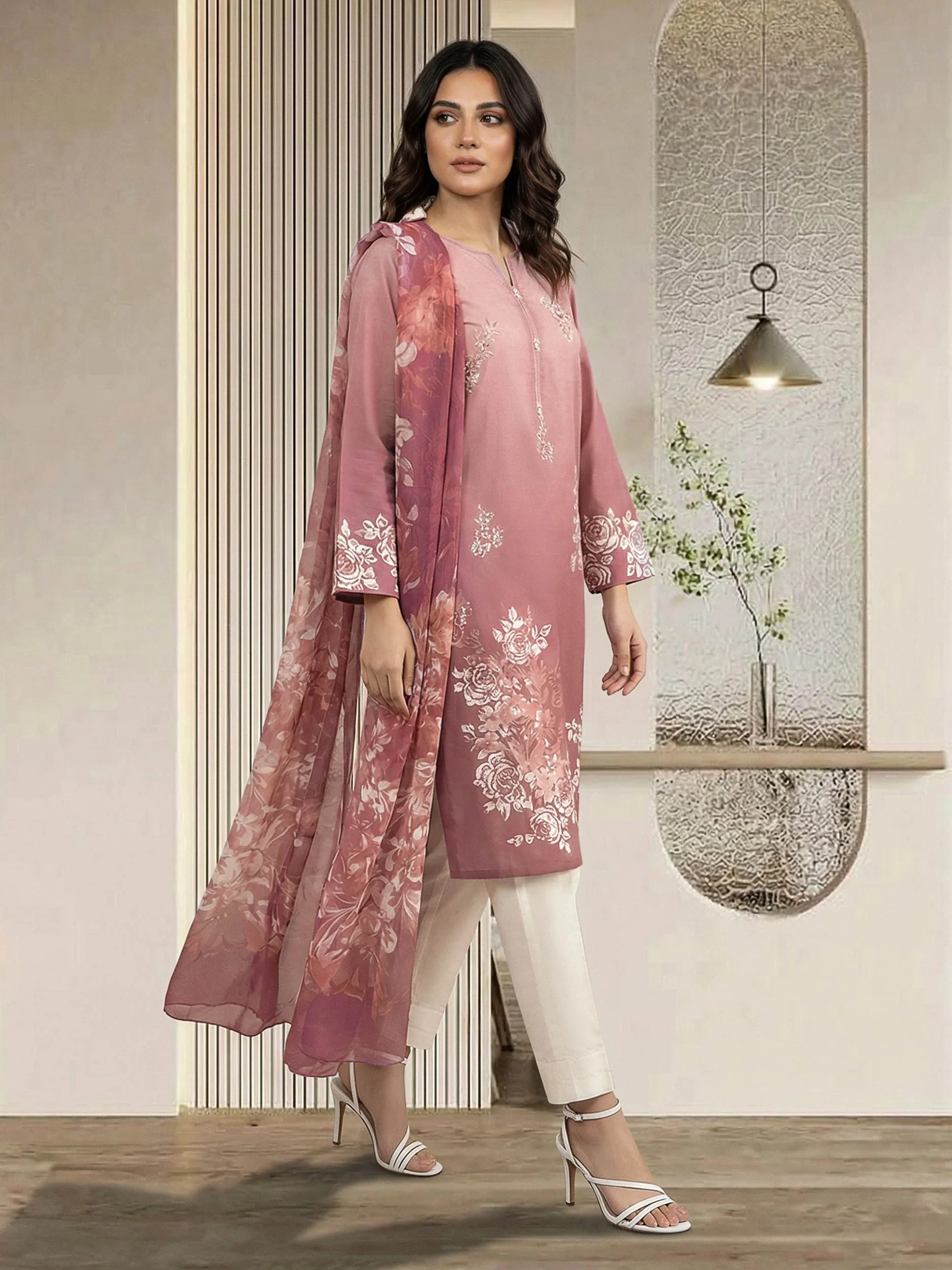 2 Piece Lawn Suit- Embroidered (Pret) - Image 2
