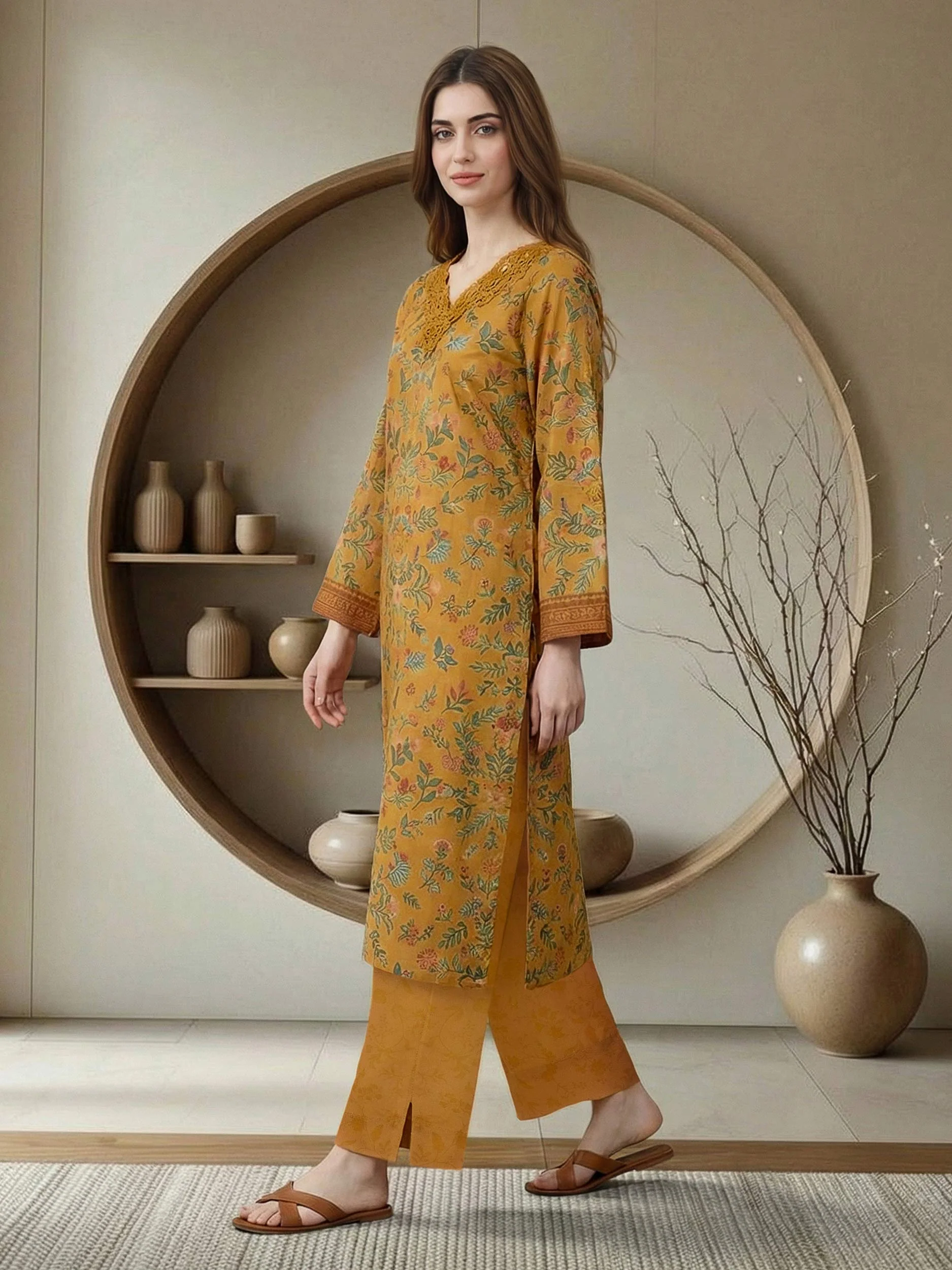 2 Piece Grip Suit- Embroidered (Pret) - Image 2