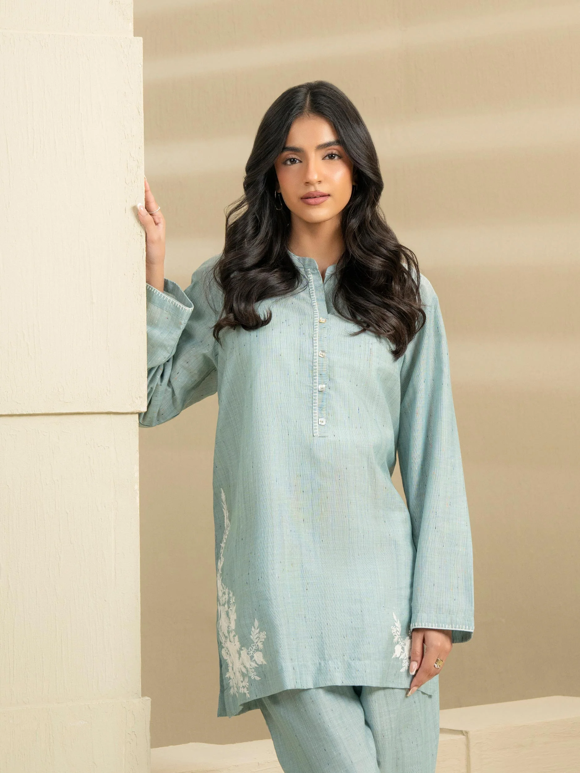 Yarn Dyed Co-ord Set-Embroidered - Image 2