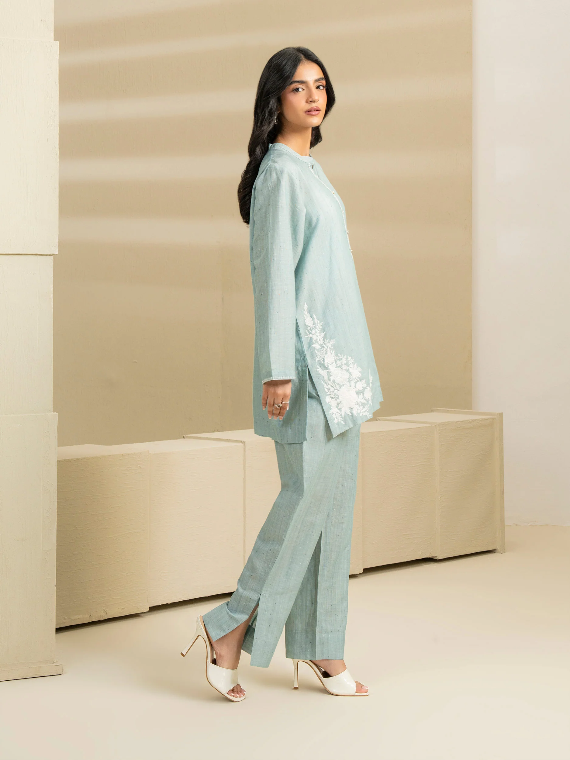 Yarn Dyed Co-ord Set-Embroidered - Image 3