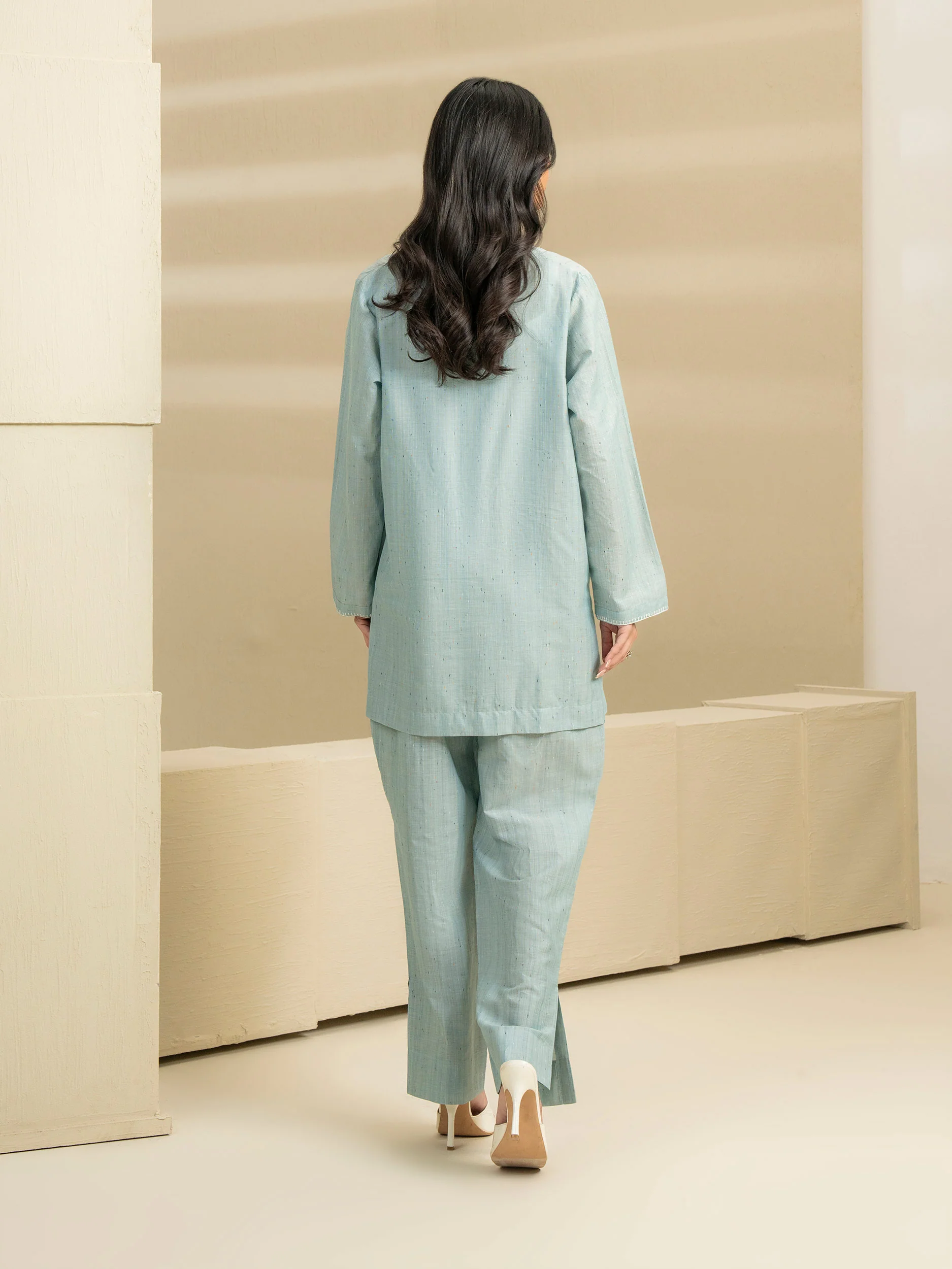 Yarn Dyed Co-ord Set-Embroidered - Image 4