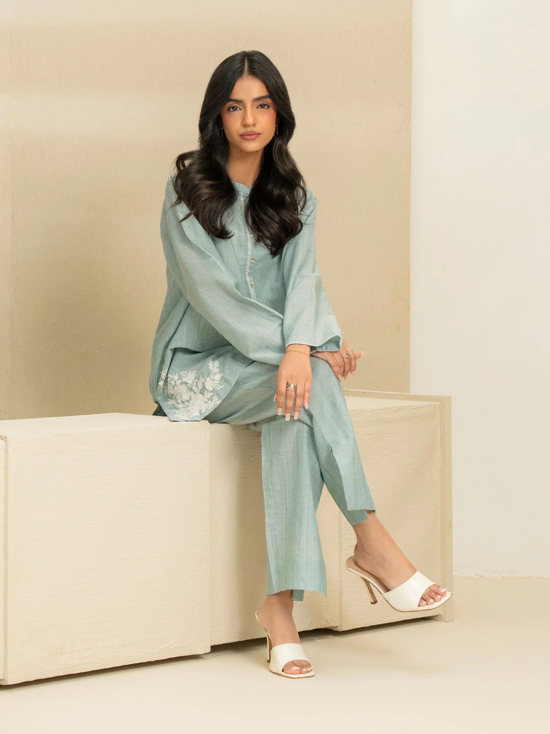 Yarn Dyed Co-ord Set-Embroidered - Image 6