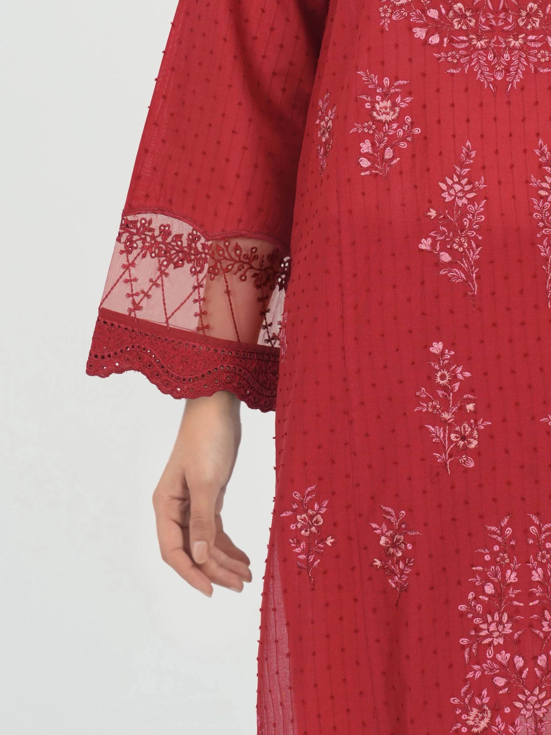 2 Piece Lawn Texture Suit- Embroidered (Pret) - Image 5