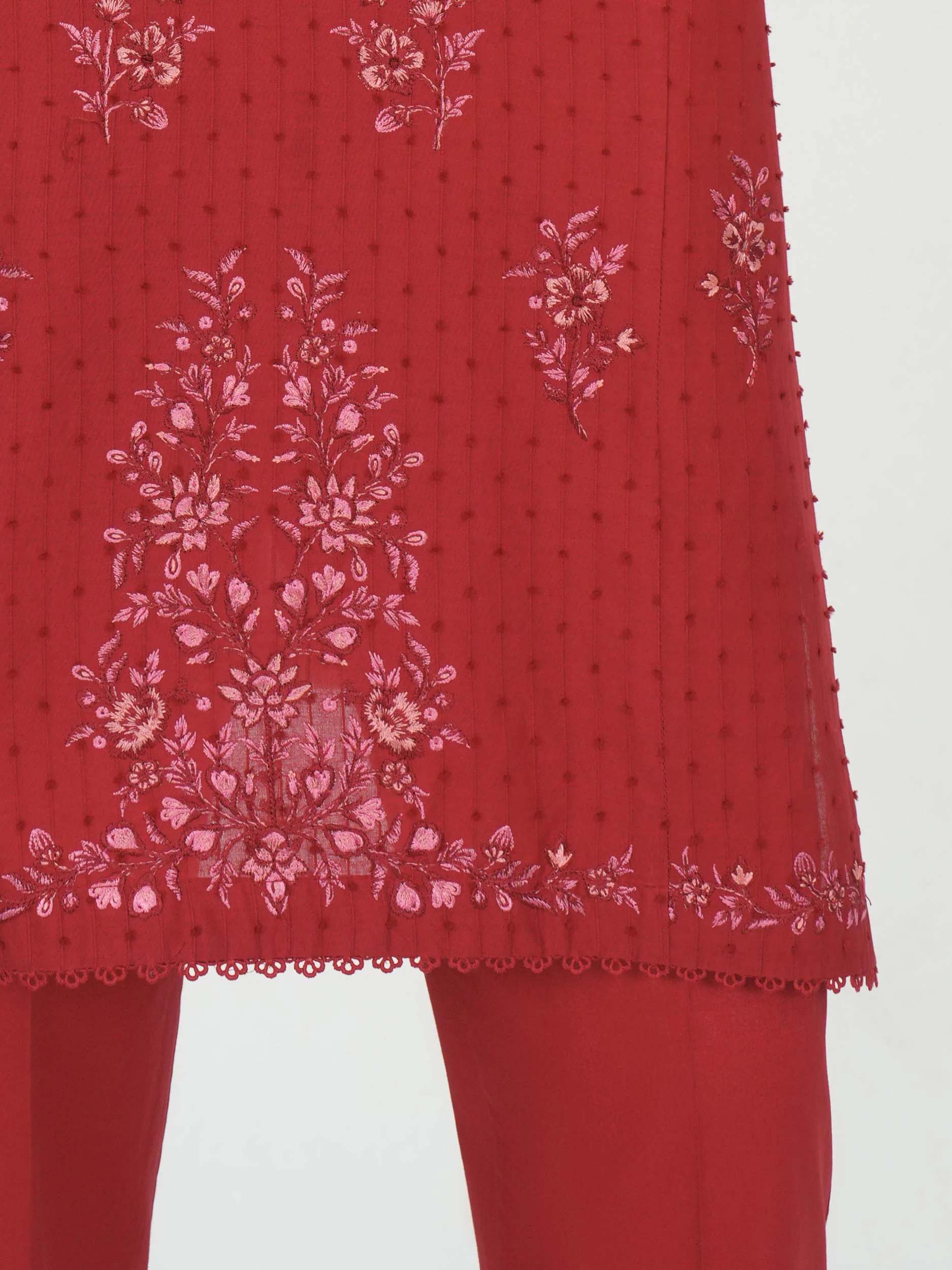 2 Piece Lawn Texture Suit- Embroidered (Pret) - Image 6