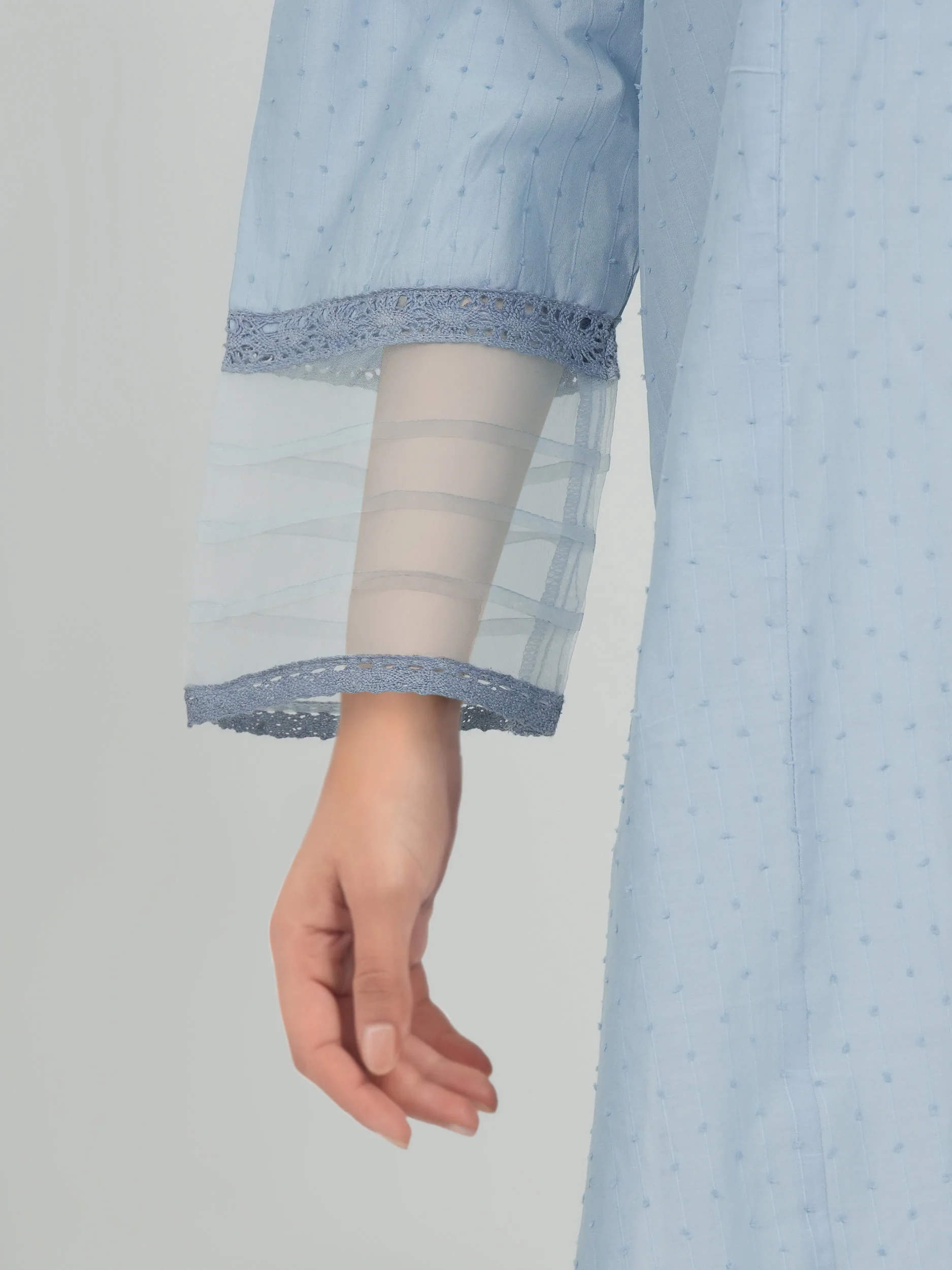 Lawn Texture Shirt- Embroidered (Pret) - Image 5