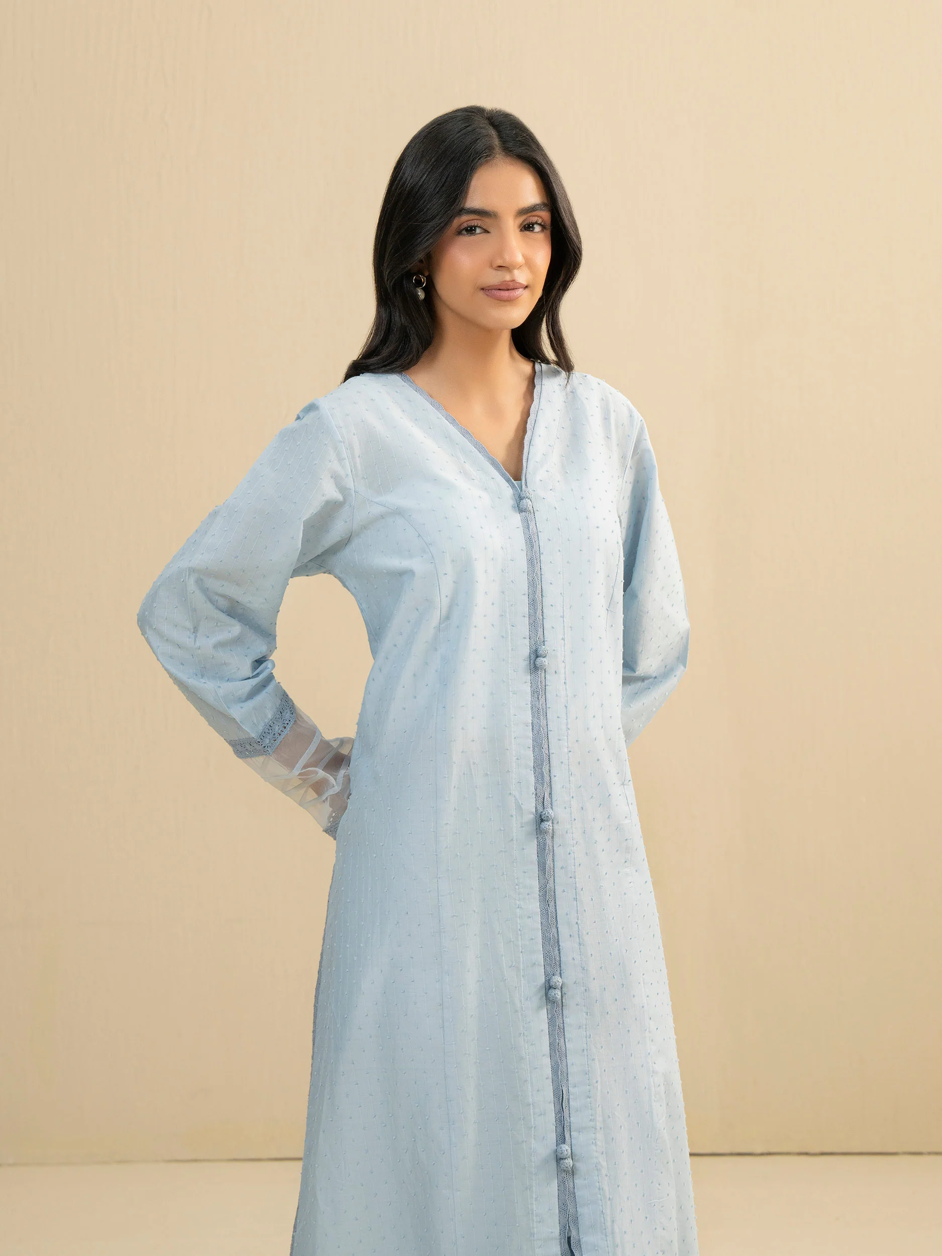 2 Piece Lawn Suit-Dyed (Pret) - Image 3