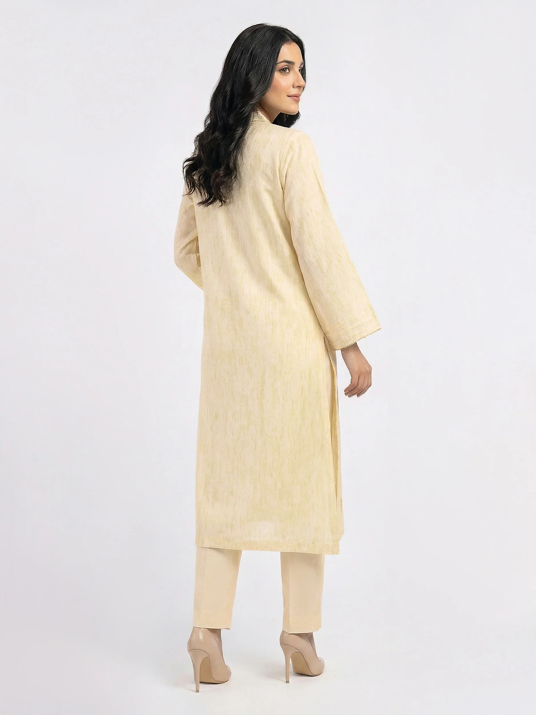 2 Piece Viscose Glitter Suit- Embroidered (Pret) - Image 2