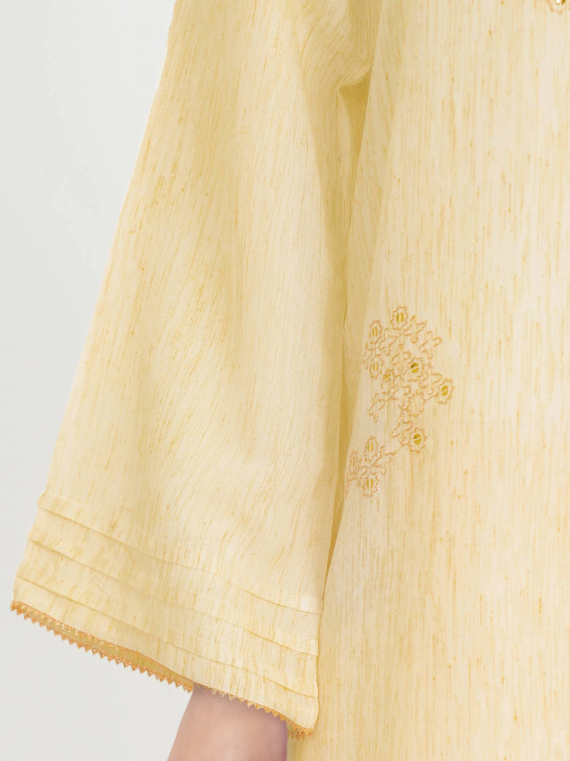 2 Piece Viscose Glitter Suit- Embroidered (Pret) - Image 4