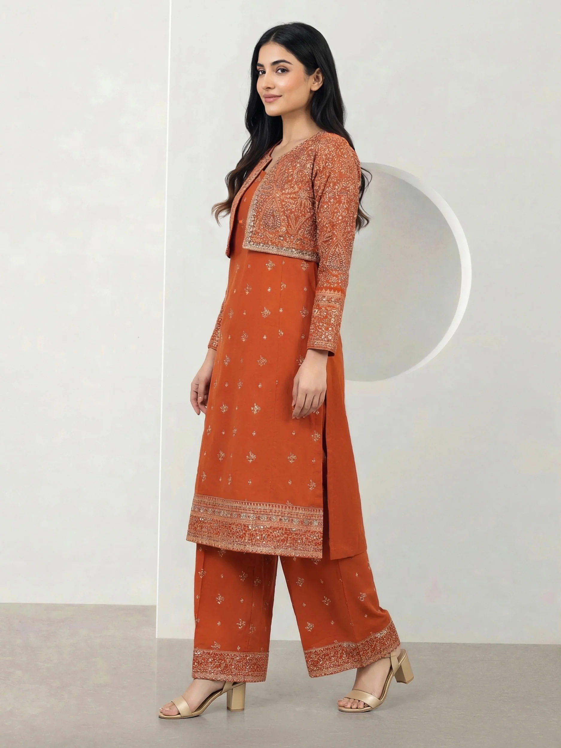 2 Piece Cambric Suit (Pret) - Image 2