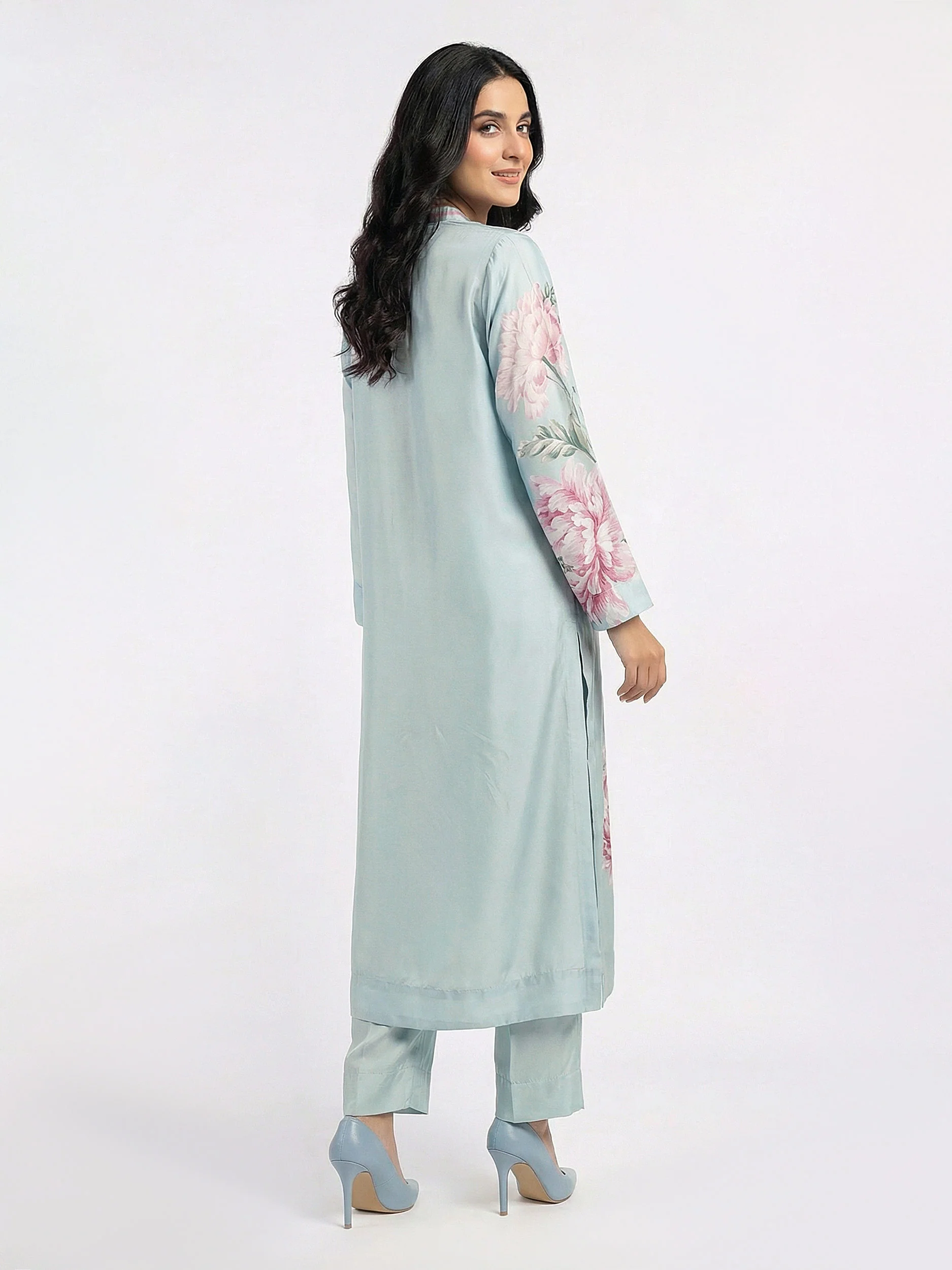 2 Piece Silk Suit (Pret) - Image 2