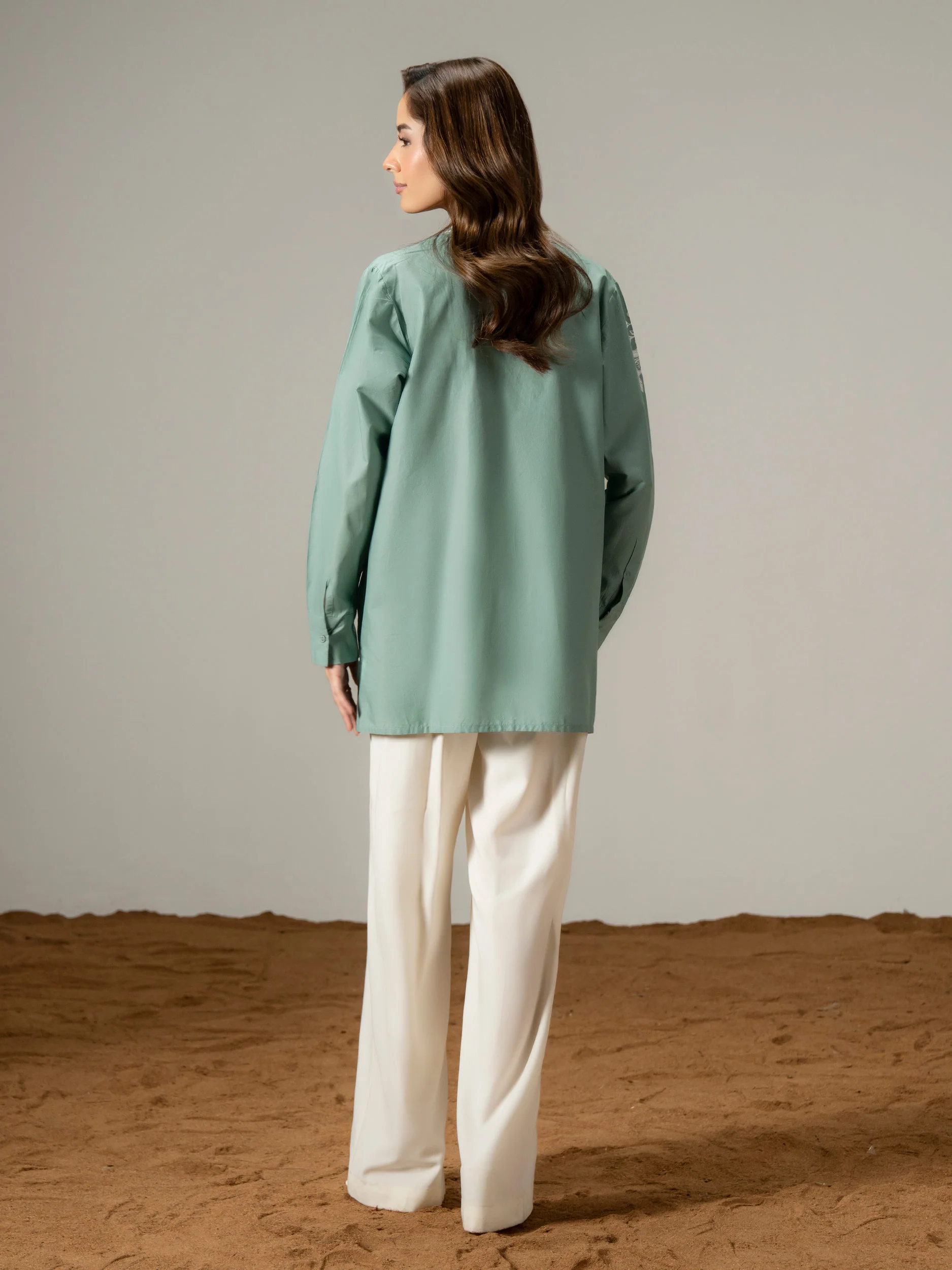 Cambric Kurti-Embroidered (Pret) - Image 7