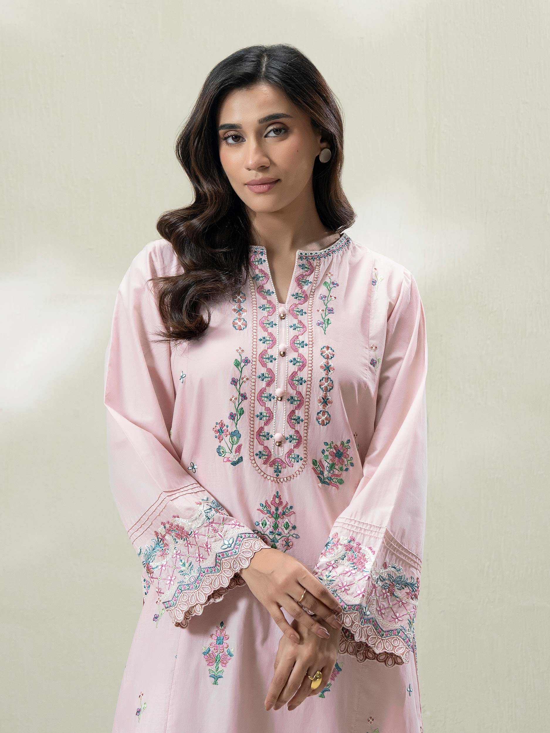 2-Piece Cambric Suit-Embroidered (Pret) - Image 4