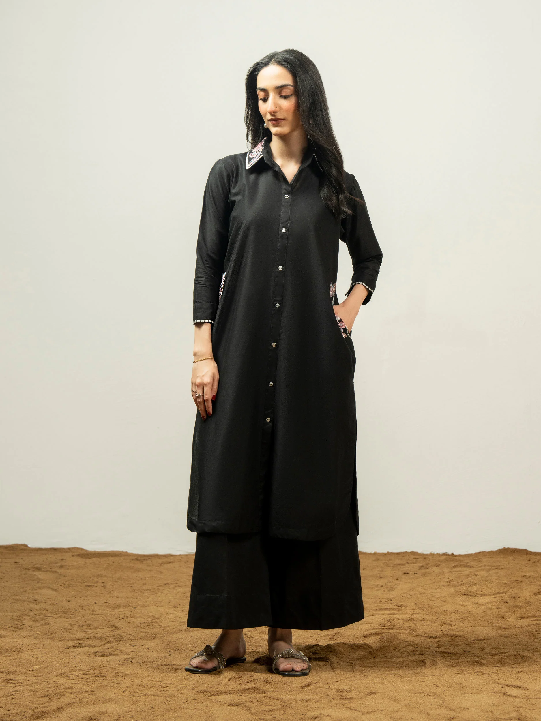 Cambric Shirt-Embroidered (Pret) - Image 3