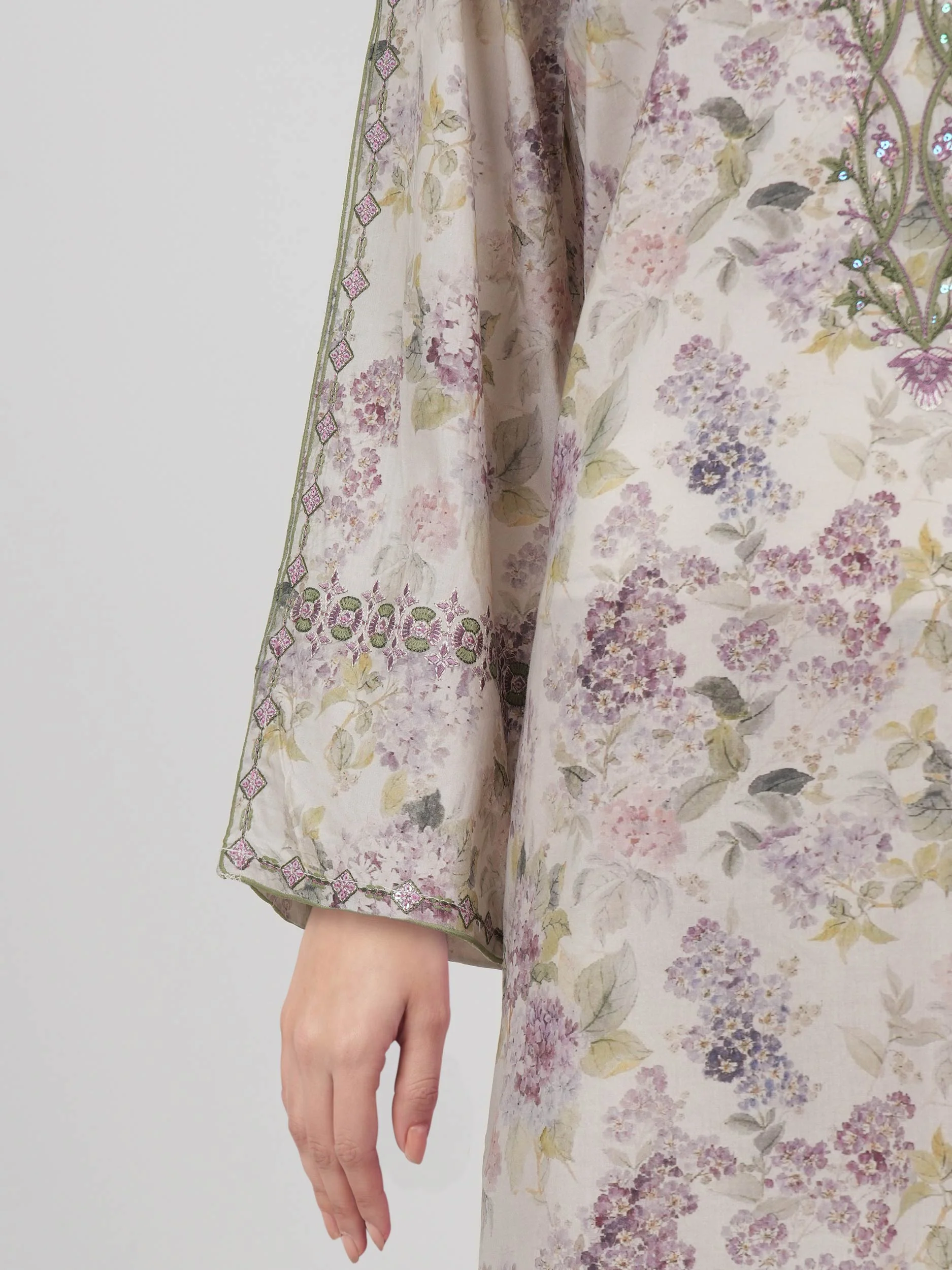 2 Piece Viscose Cotton Suit- Embroidered (Pret) - Image 5