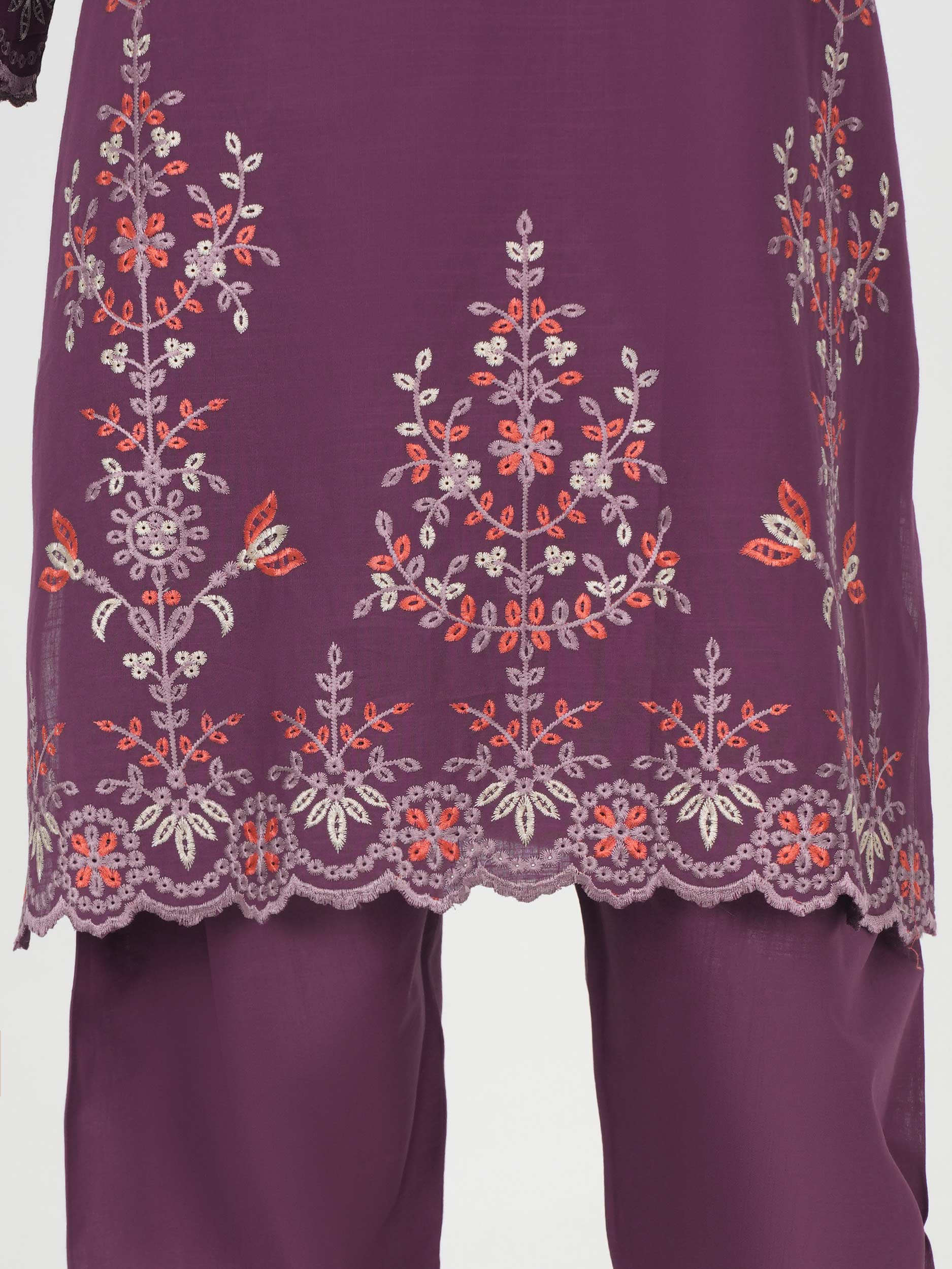 2 Piece Lawn Slub Suit- Embroidered (Pret) - Image 6