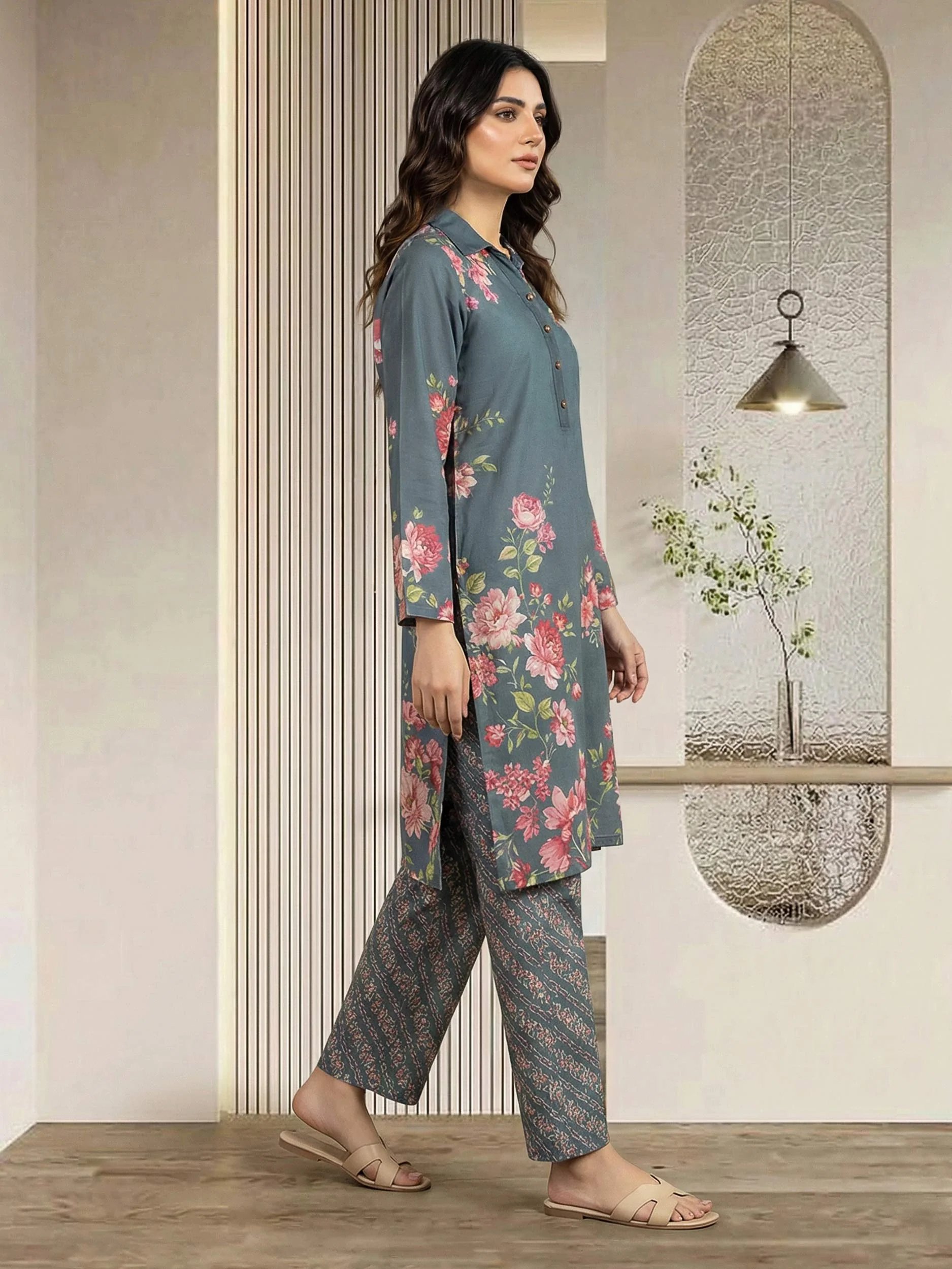 2 Piece Lawn Suit (Pret) - Image 2