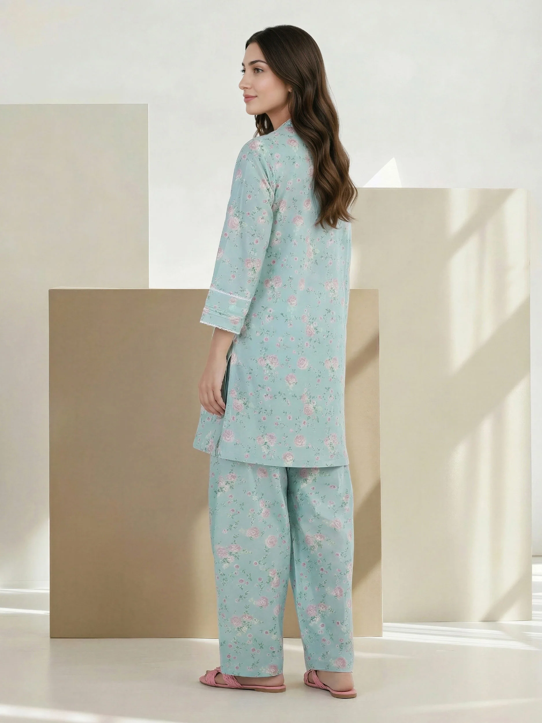 2 Piece Cambric Suit (Pret) - Image 3