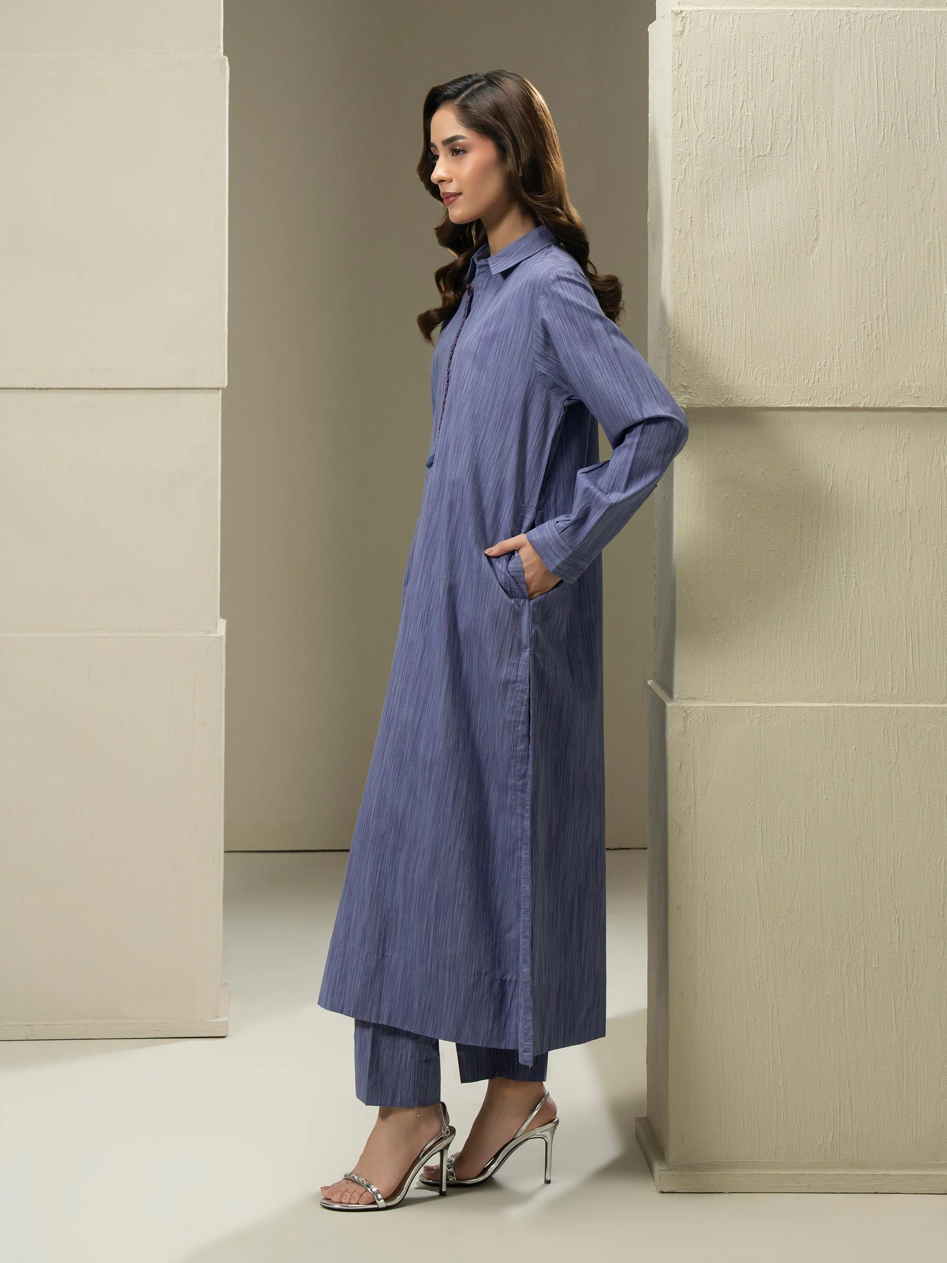 2 Piece Yarn Dyed Suit (Pret) - Image 3