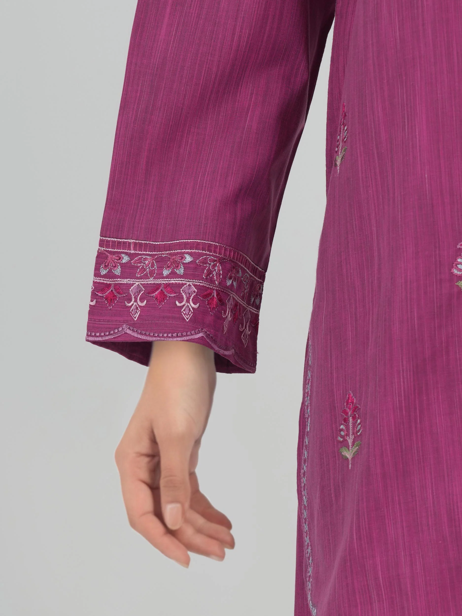 2 Piece Yarn Dyed Suit- Embroidered (Pret) - Image 4