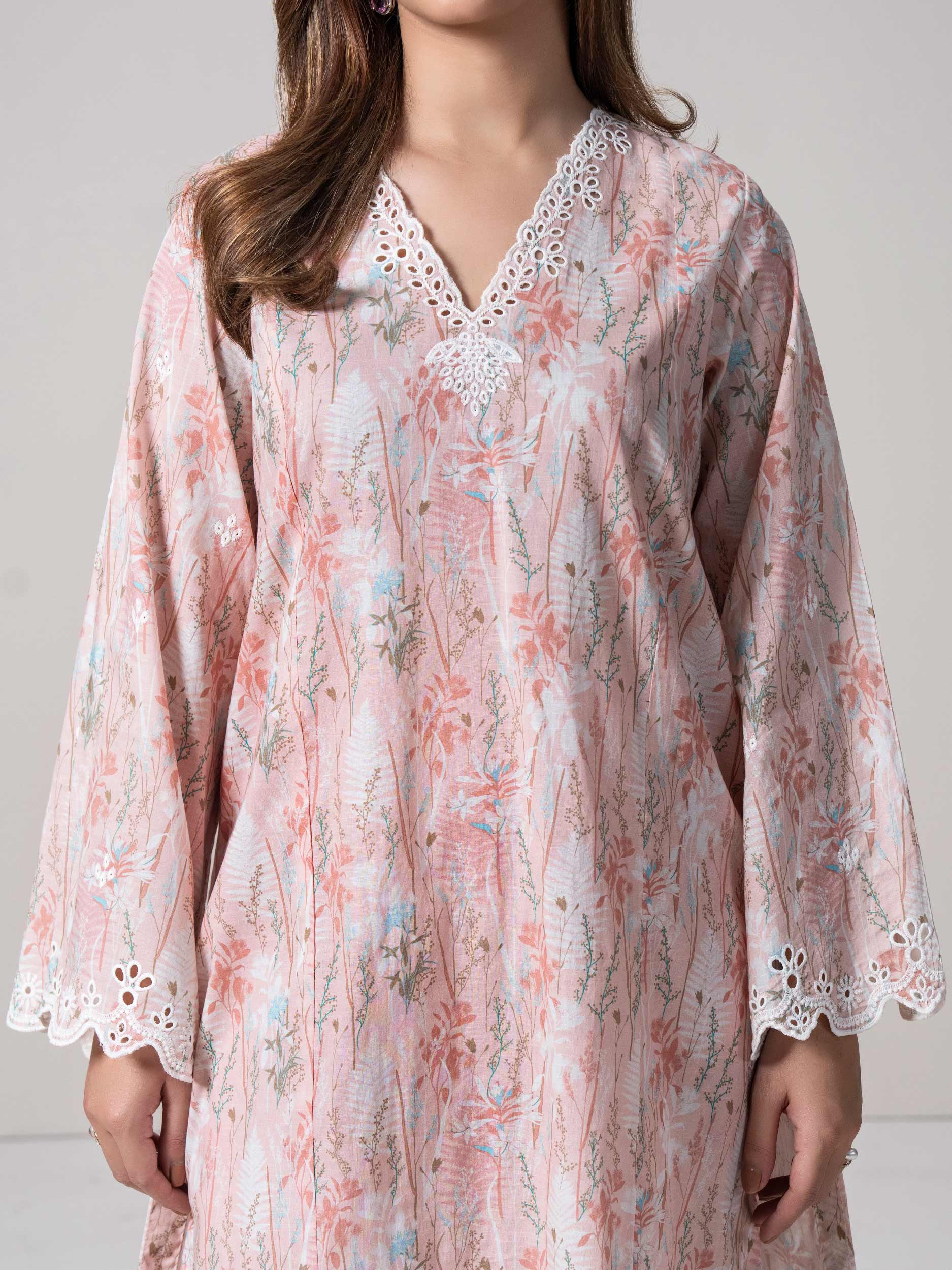 2-Piece Cambric Slub Suit-Embroidered (Pret) - Image 5