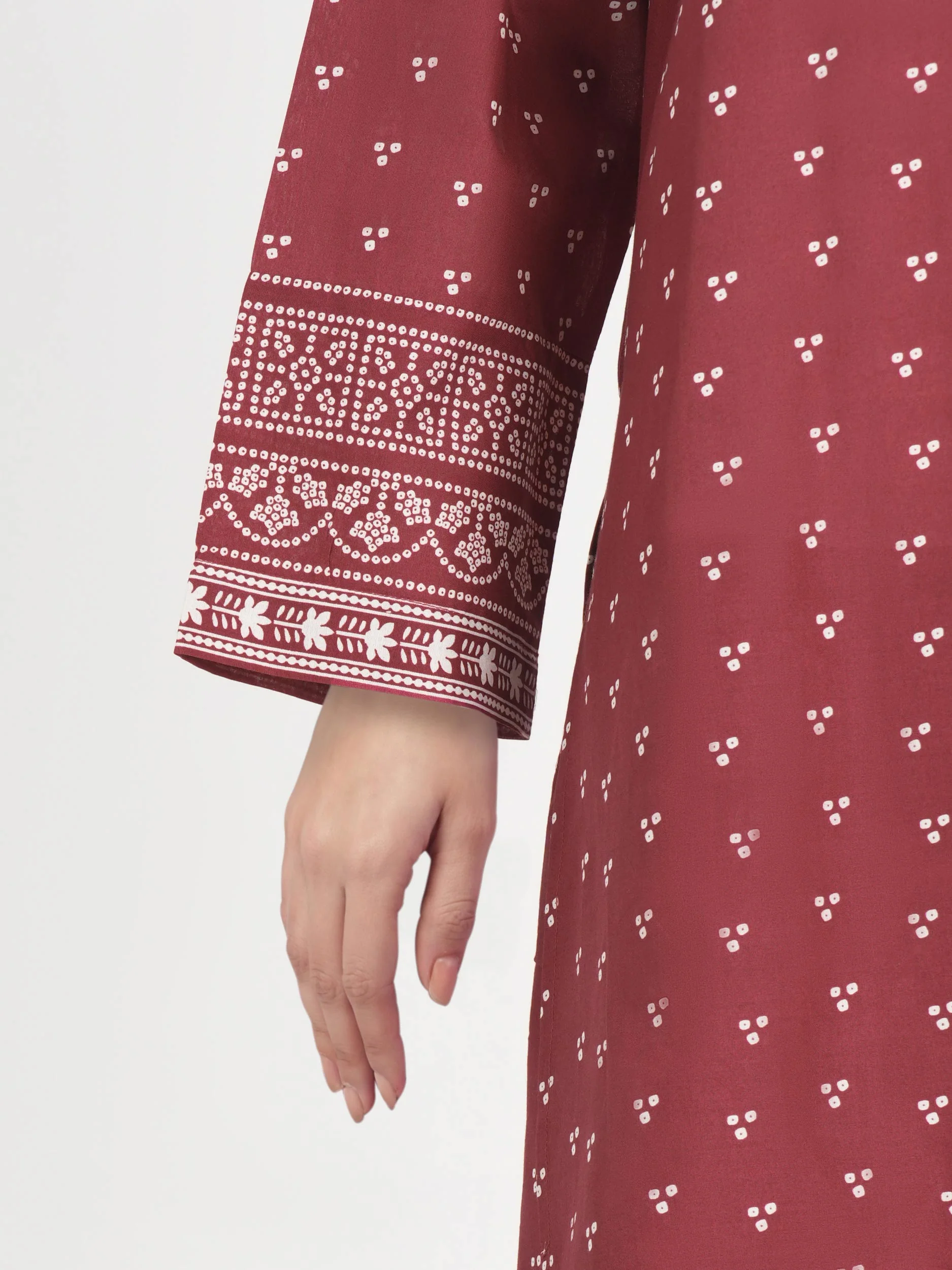 3 Piece Cambric Suit- Embroidered (Pret) - Image 6