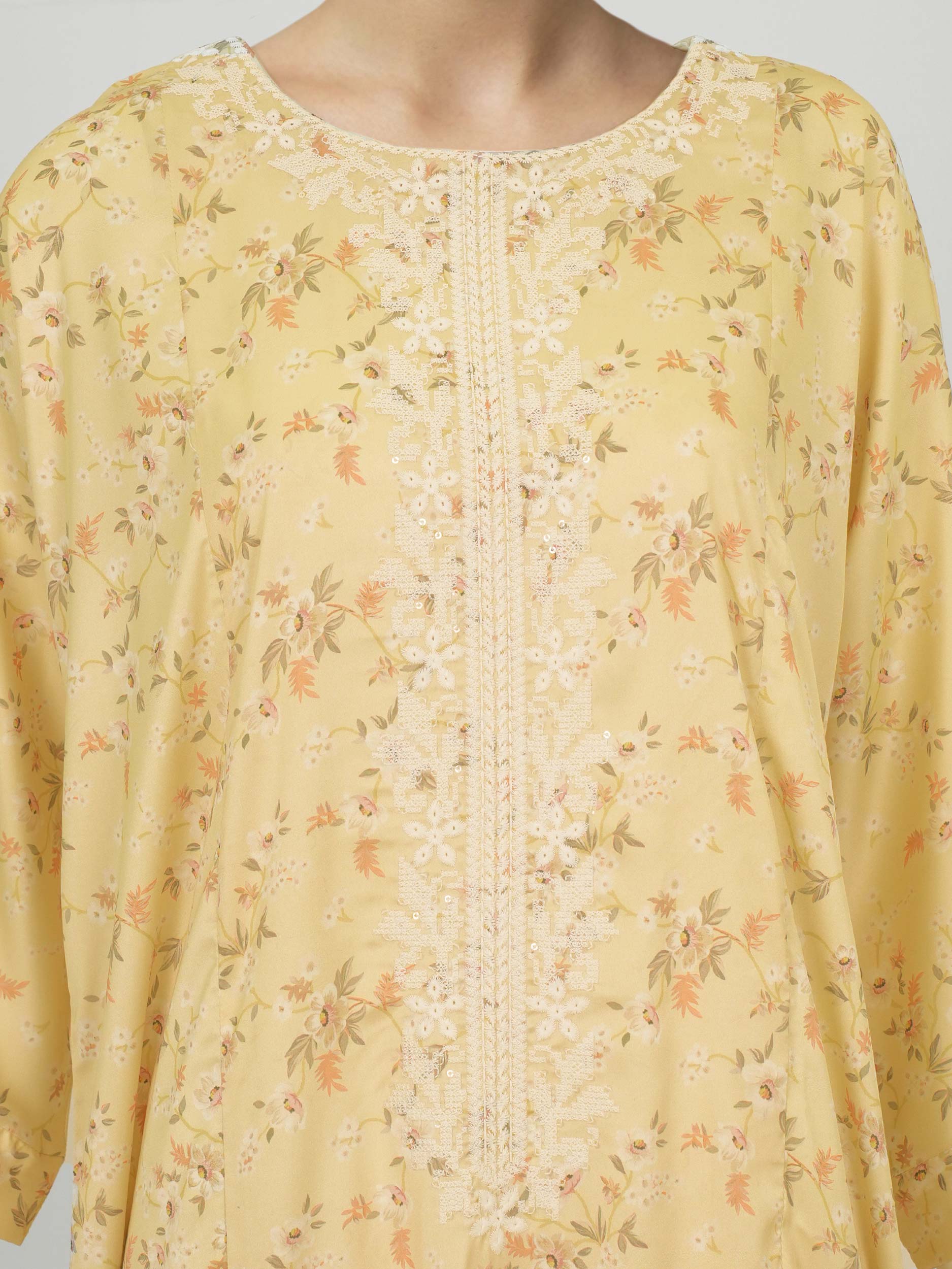 2 Piece Silk Suit- Embroidered (Pret) - Image 4