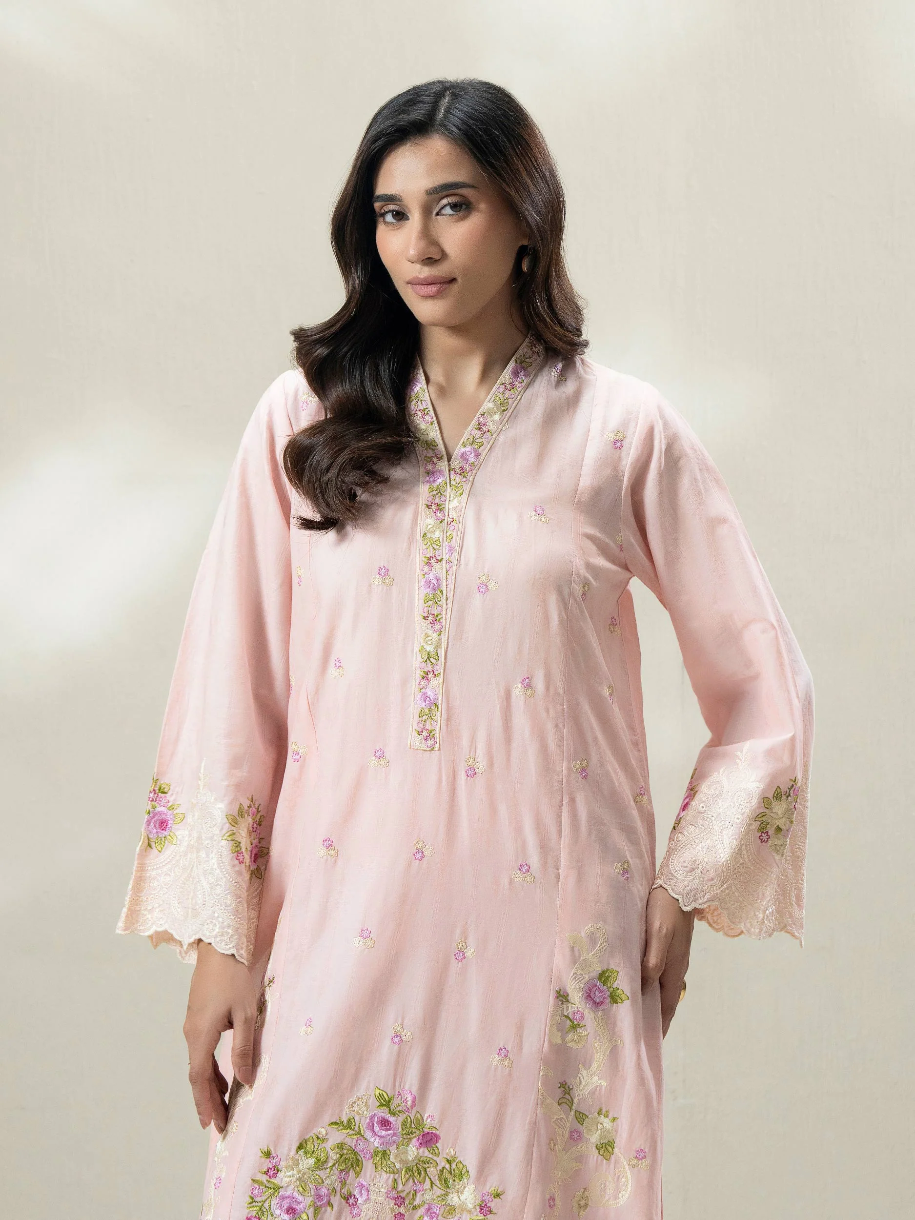 2-Piece Jacquard Suit-Embroidered (Pret) - Image 2