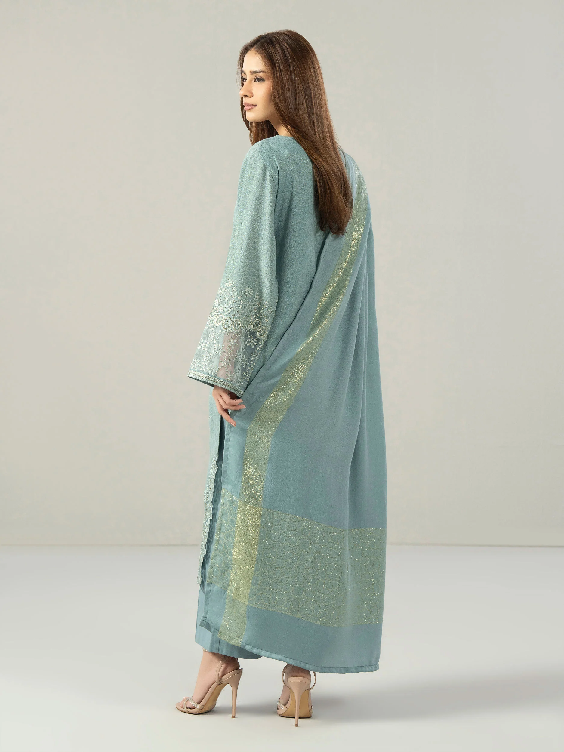 3 Piece Missouri Karandi Suit-Embroidered (Pret) - Image 3