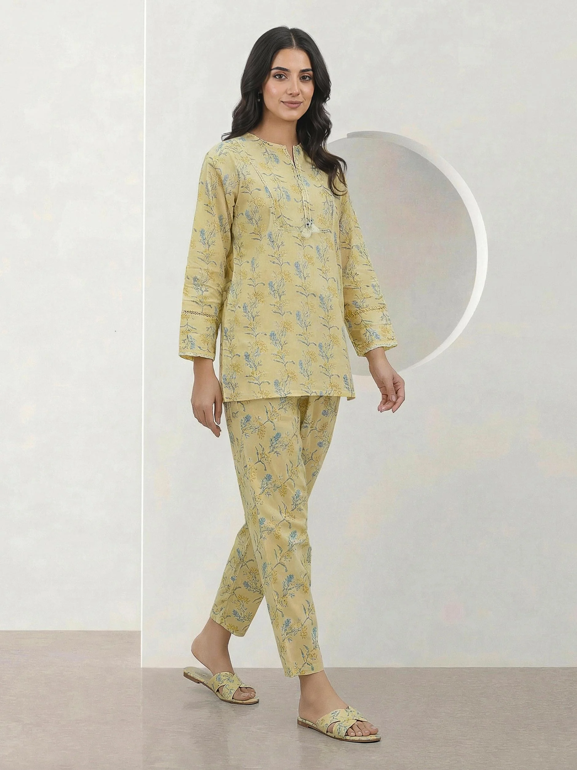 2 Piece Cambric Suit (Pret) - Image 2