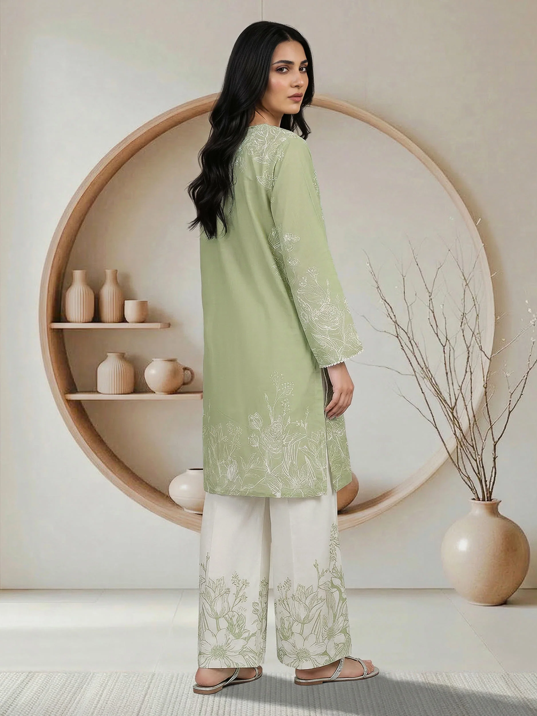 2 Piece Premium Lawn Suit (Pret) - Image 3