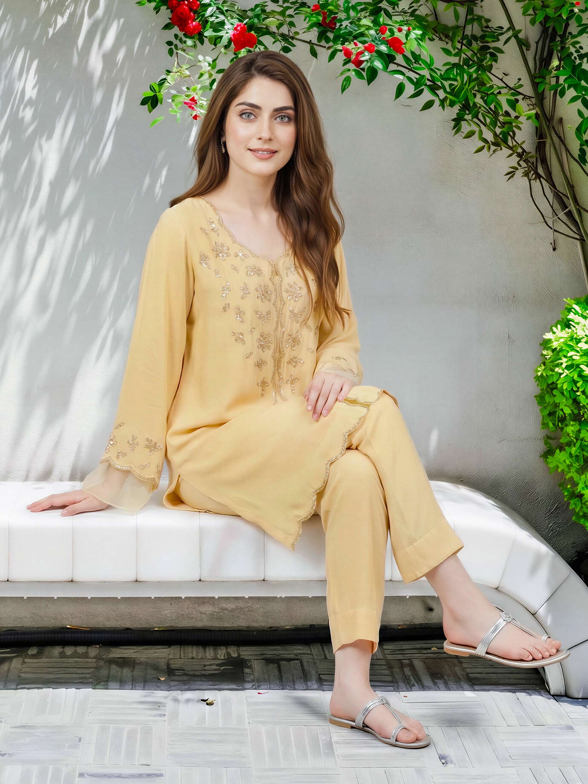 2 Piece Grip Suit- Embellished (Pret) - Image 3