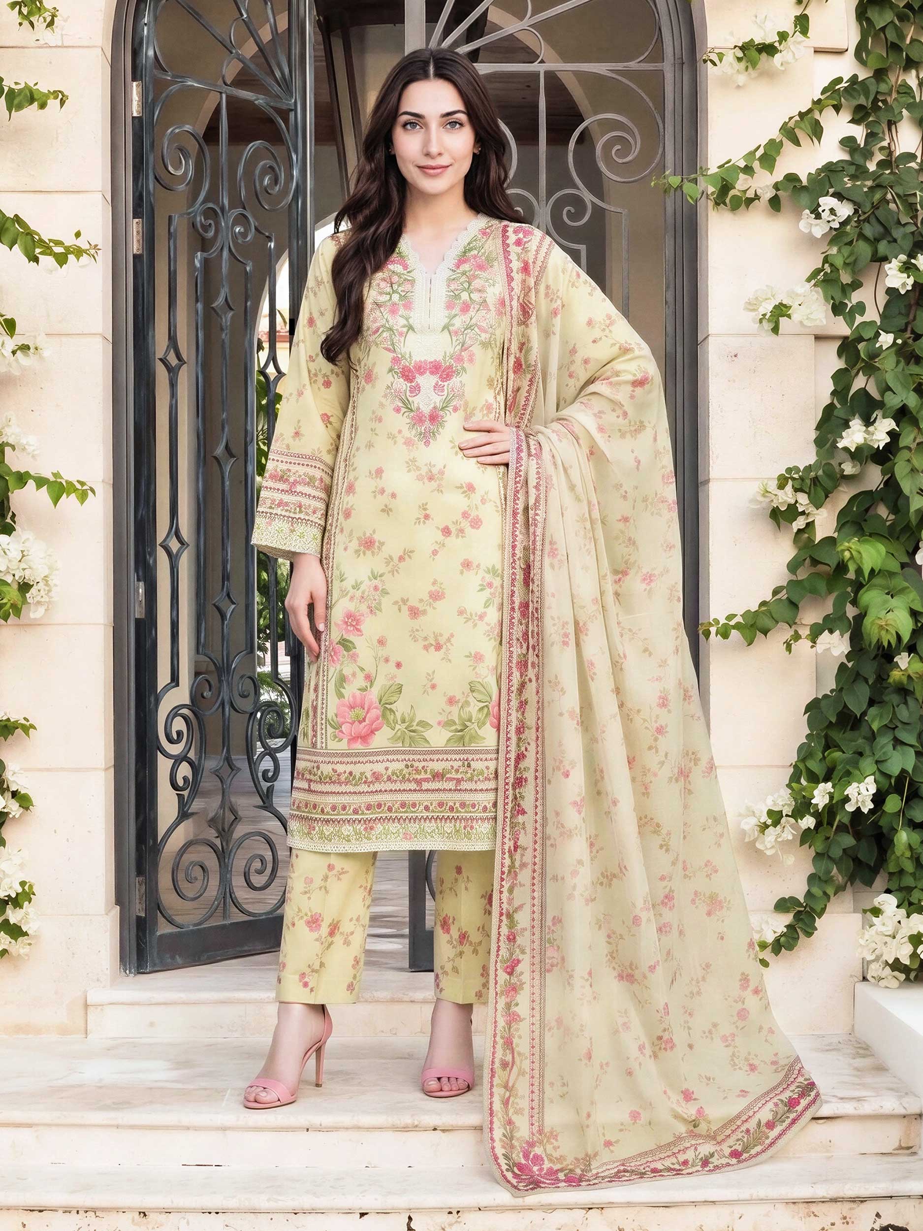 3 Piece Lawn Suit (Pret) - Image 2