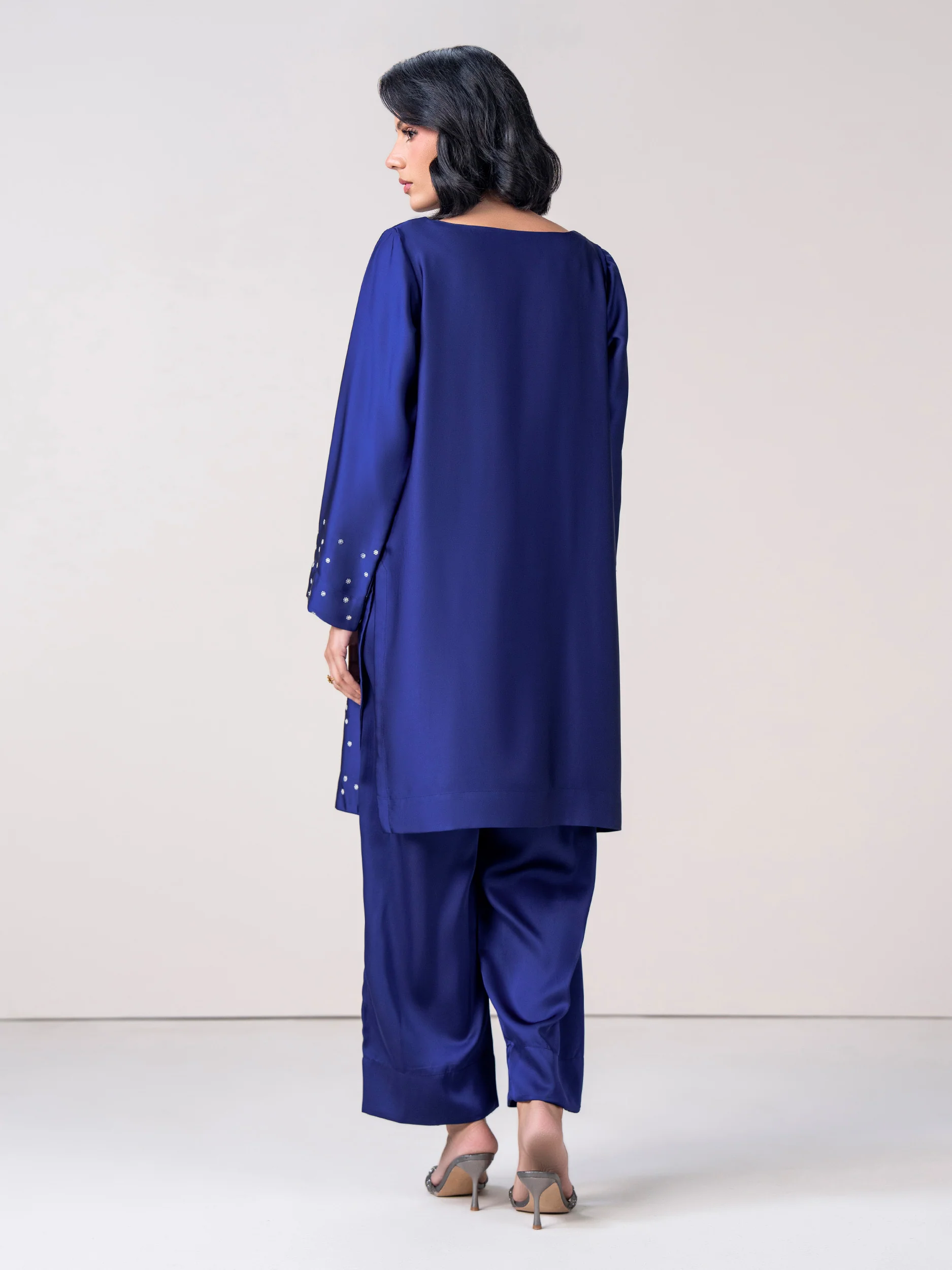 2 Piece Silk Suit- Embroidered (Pret) - Image 4