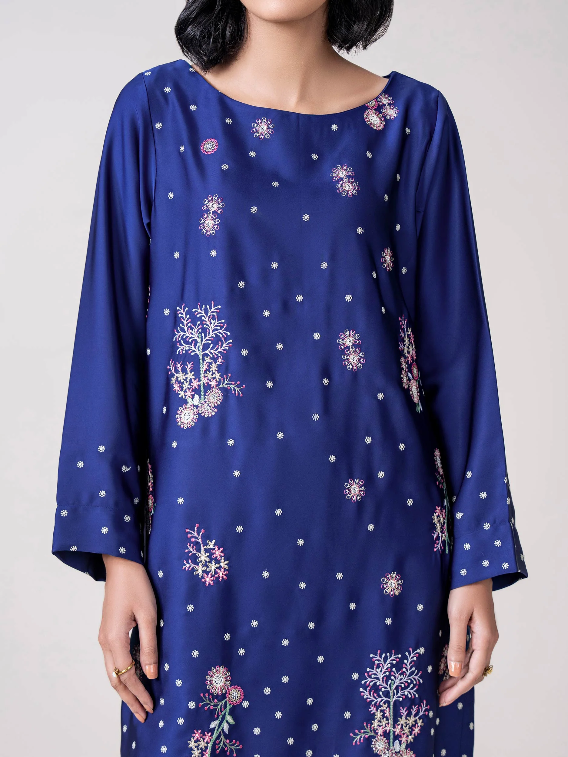 2 Piece Silk Suit- Embroidered (Pret) - Image 6