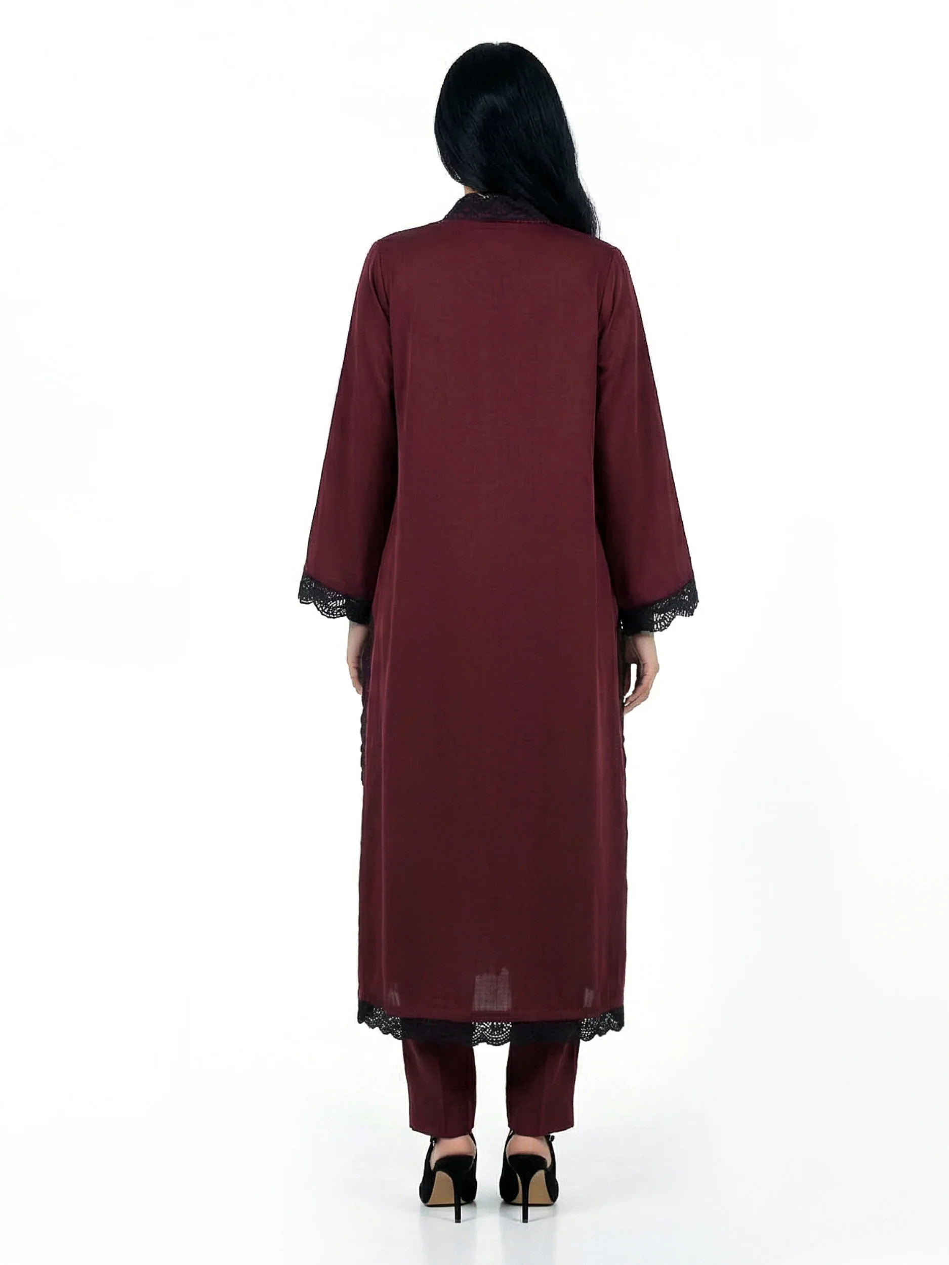 2 Piece Silk Suit- Embroidered (Pret) - Image 2