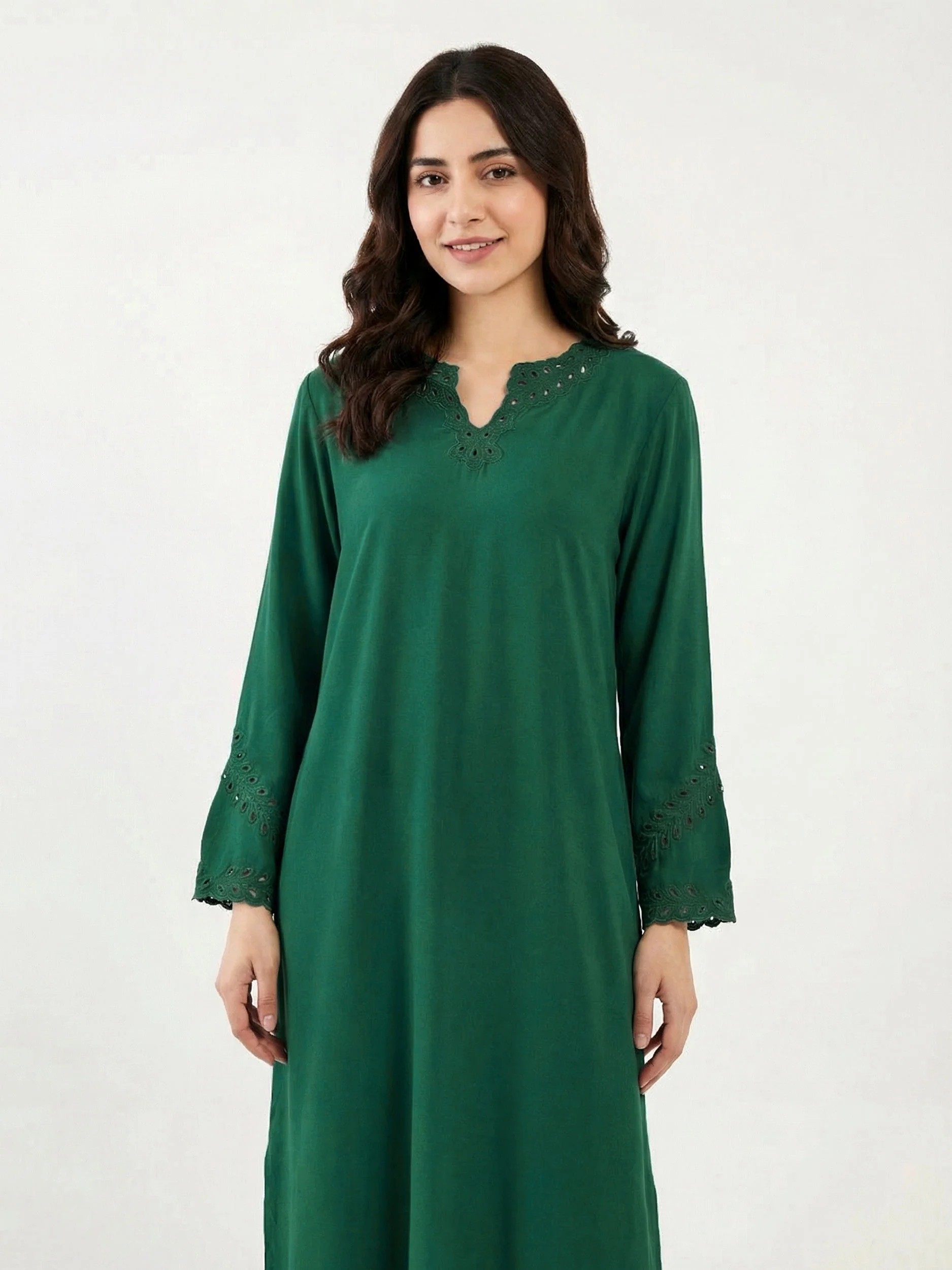 2 Piece Premium Silk Suit- Embroidered (Pret) - Image 3