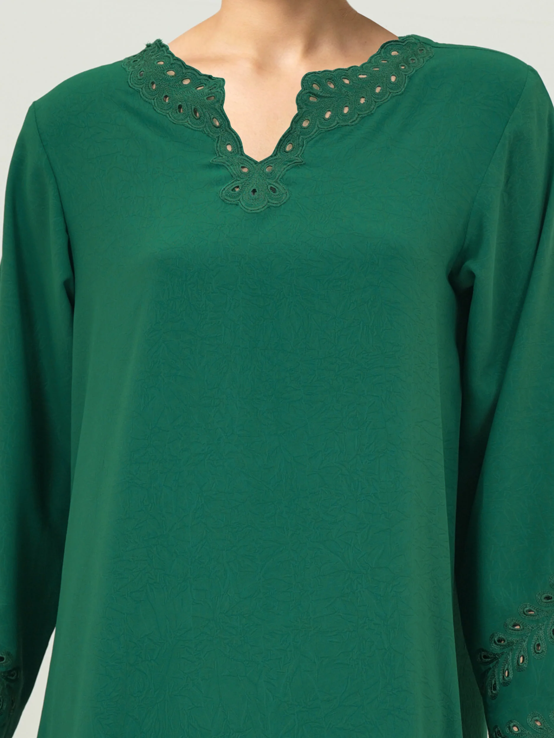 2 Piece Premium Silk Suit- Embroidered (Pret) - Image 4