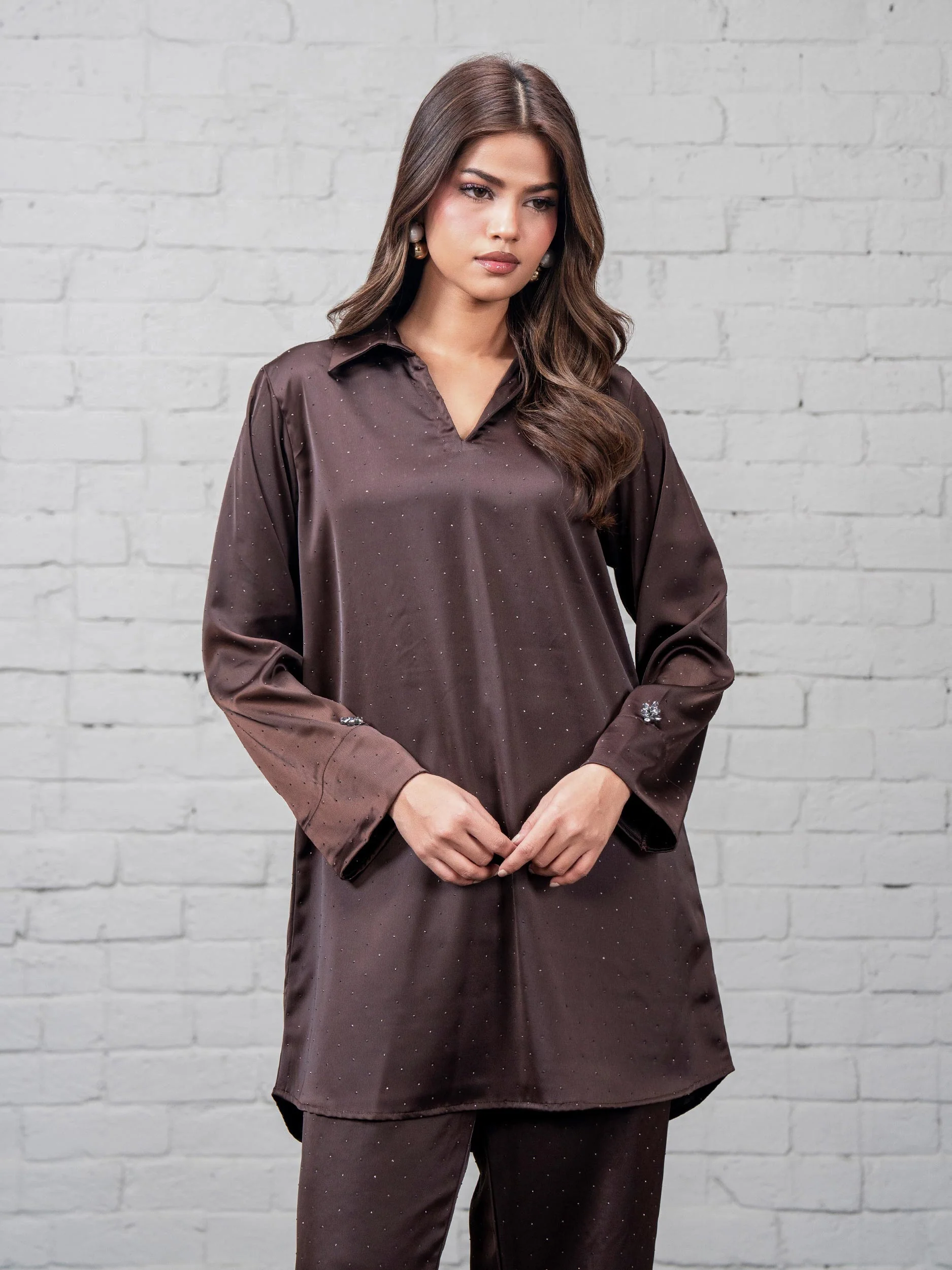 Silk Co-ord Set- Embellished - Image 4