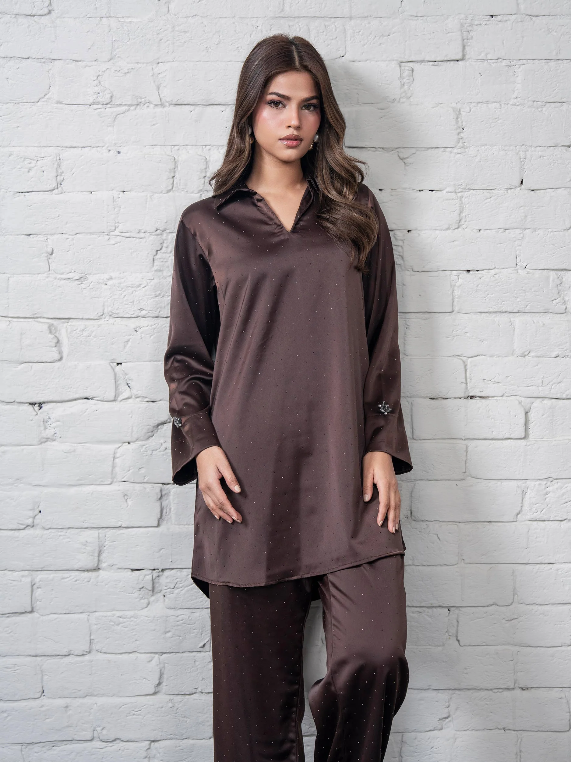 Silk Co-ord Set- Embellished - Image 5