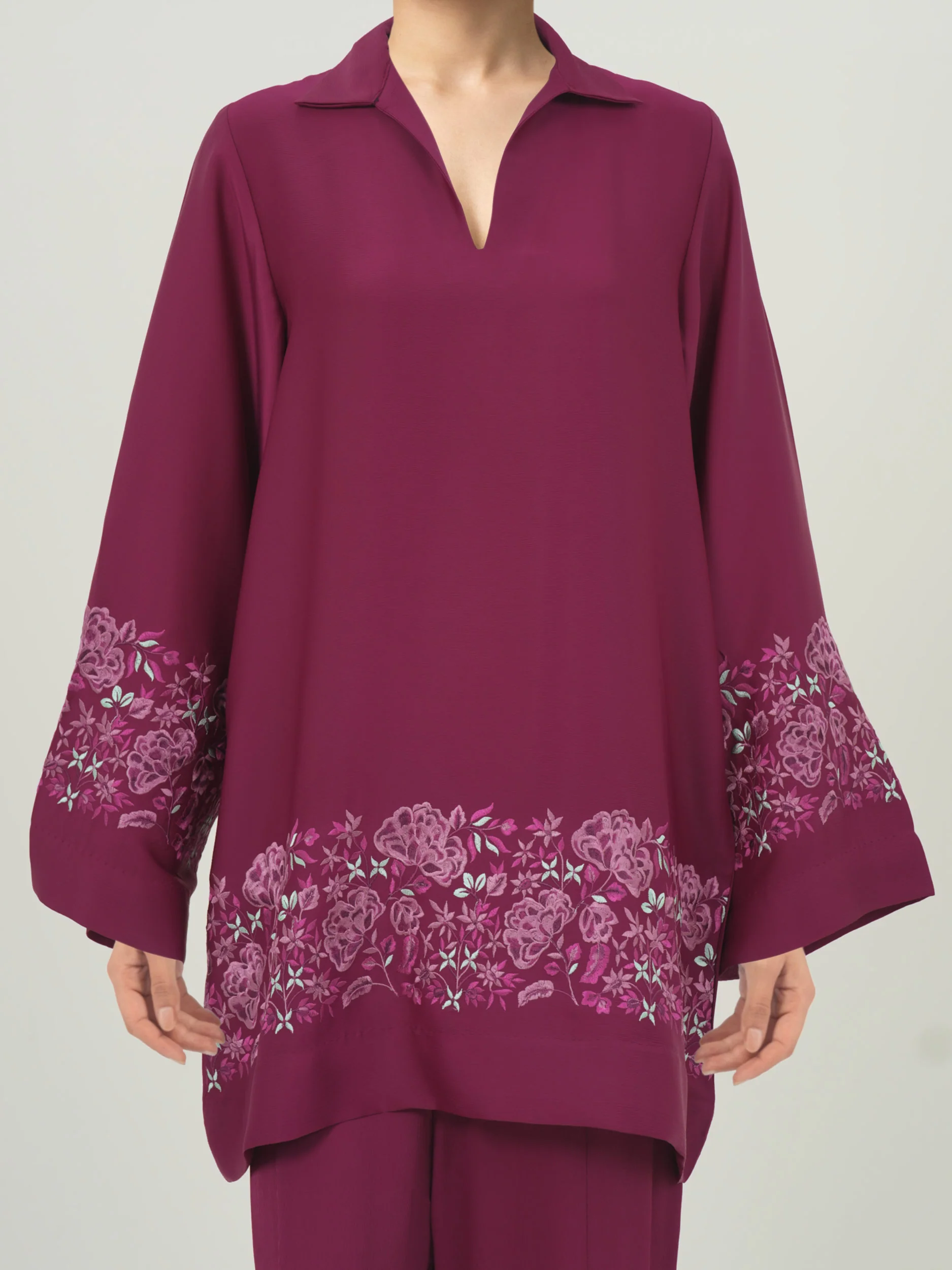 Premium Silk Co-ord set- Embroidered - Image 3