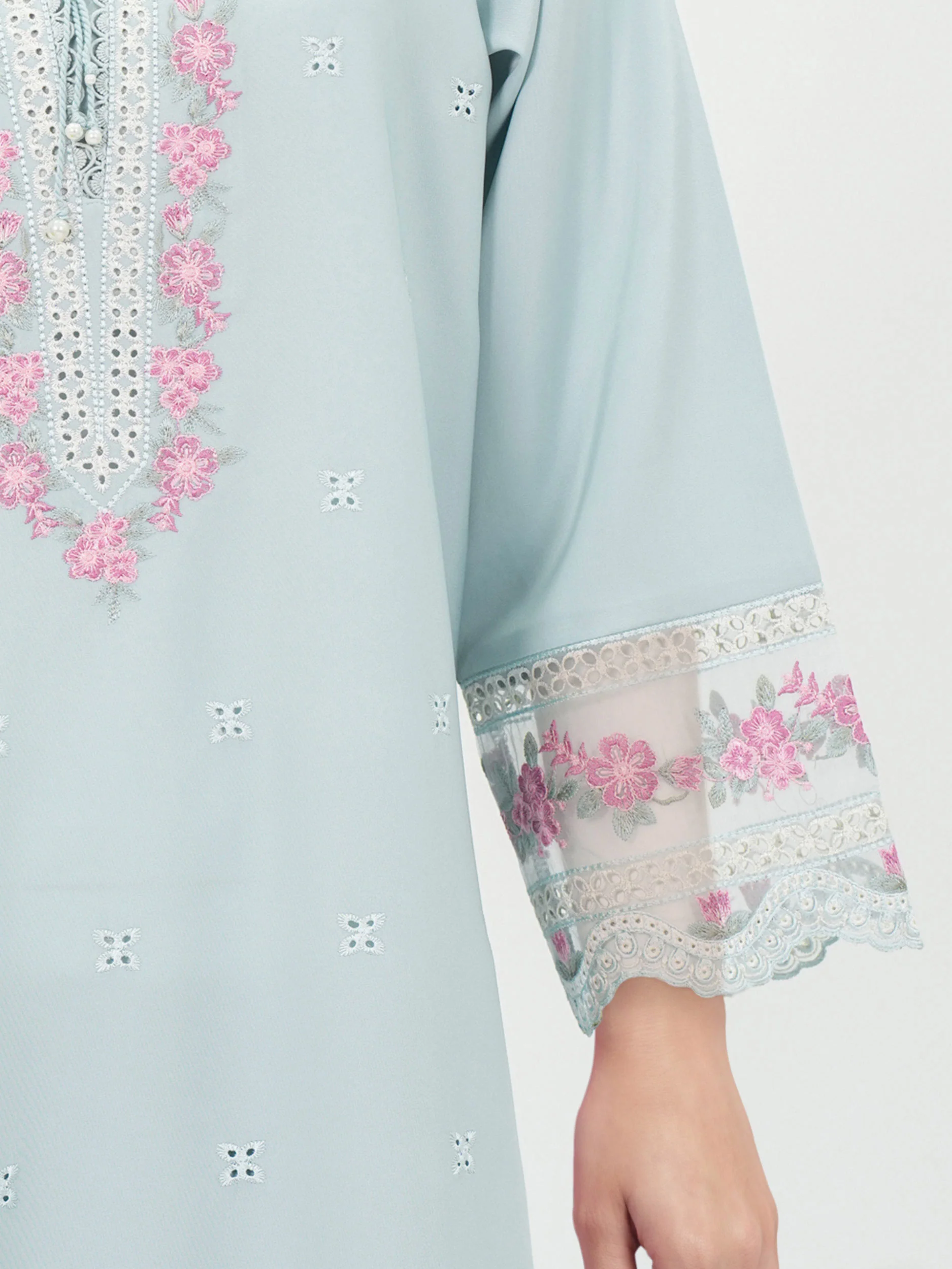 2 Piece Premium Silk Suit- Embroidered (Pret) - Image 4