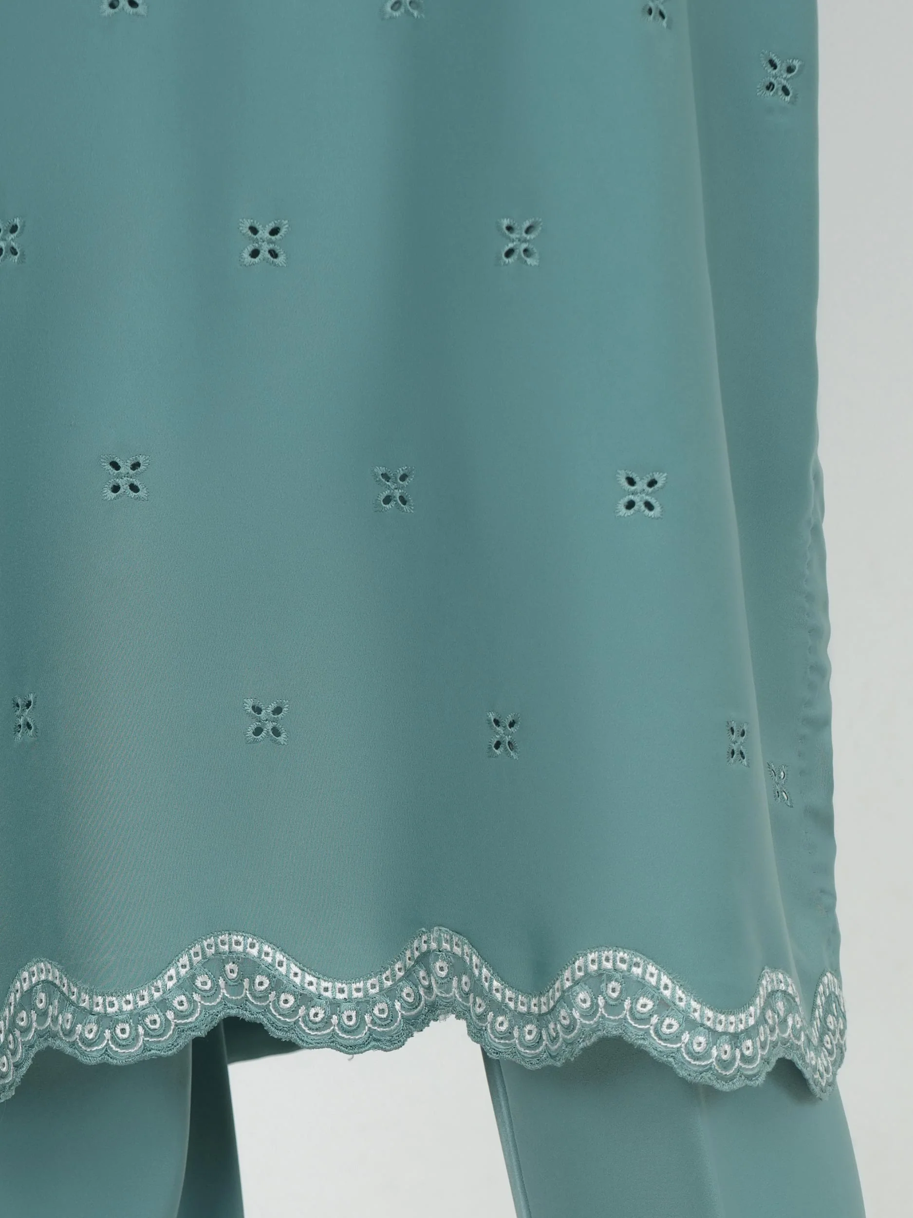 2 Piece Premium Silk Suit- Embroidered (Pret) - Image 6