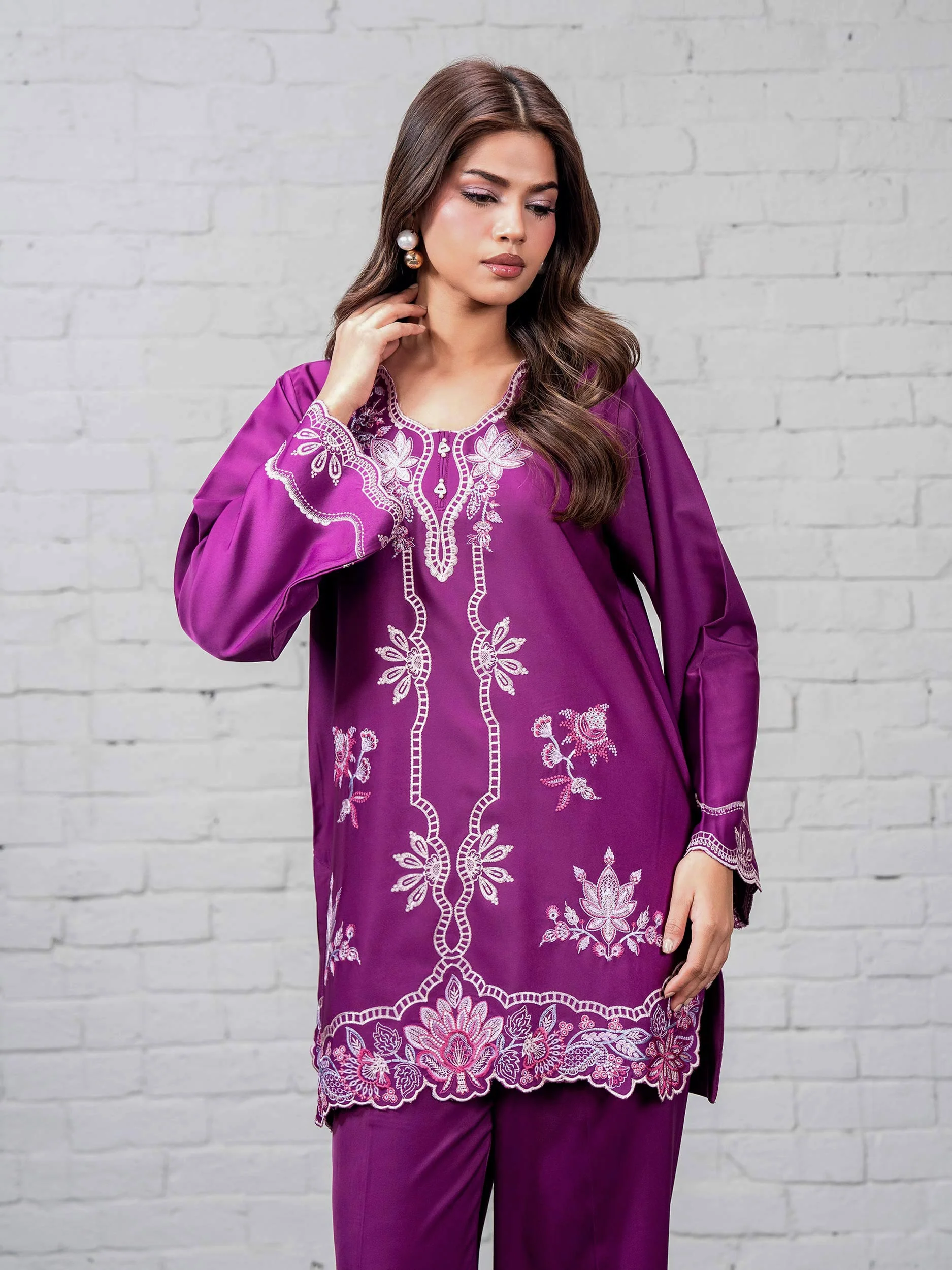 Grip Co-ord Set- Embroidered (Pret) - Image 5