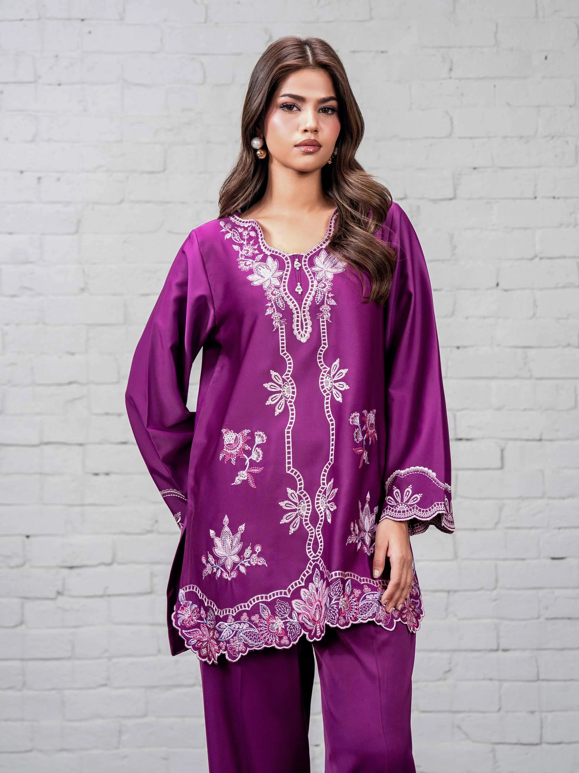 Grip Co-ord Set- Embroidered (Pret) - Image 6