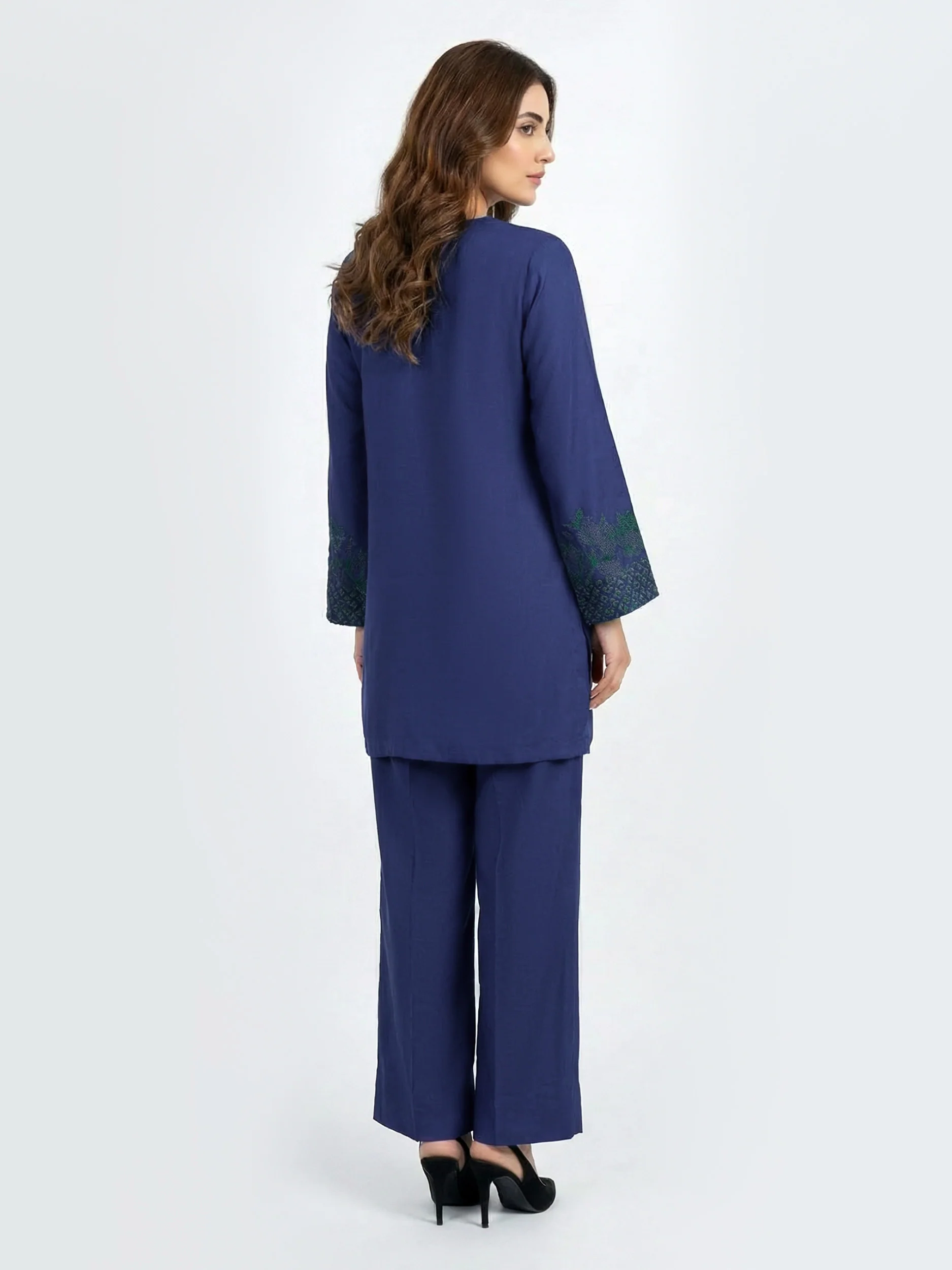 Silk Co-ord Set- Embroidered - Image 2