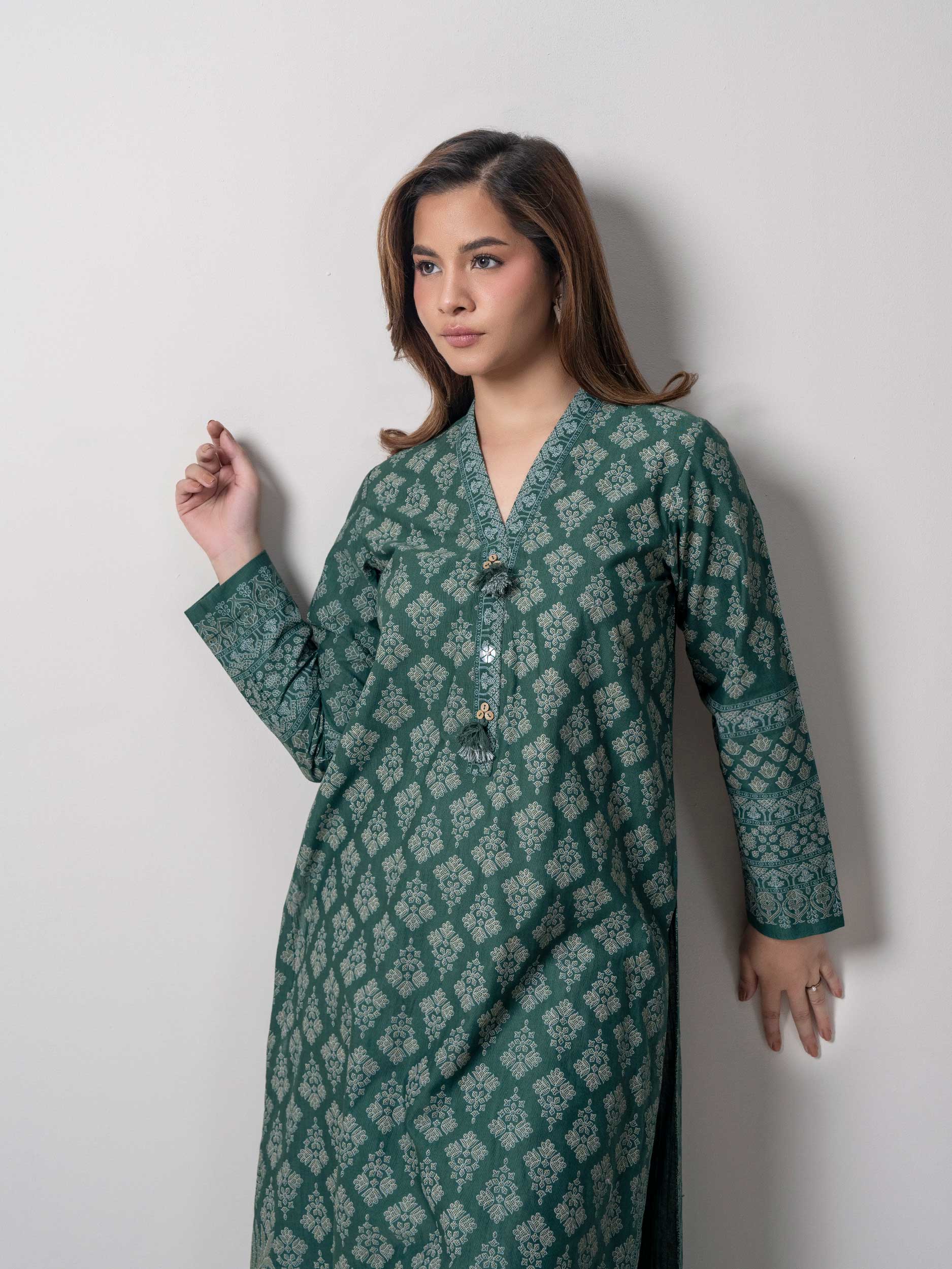 Slub Khaddar Shirt (Pret) - Image 2