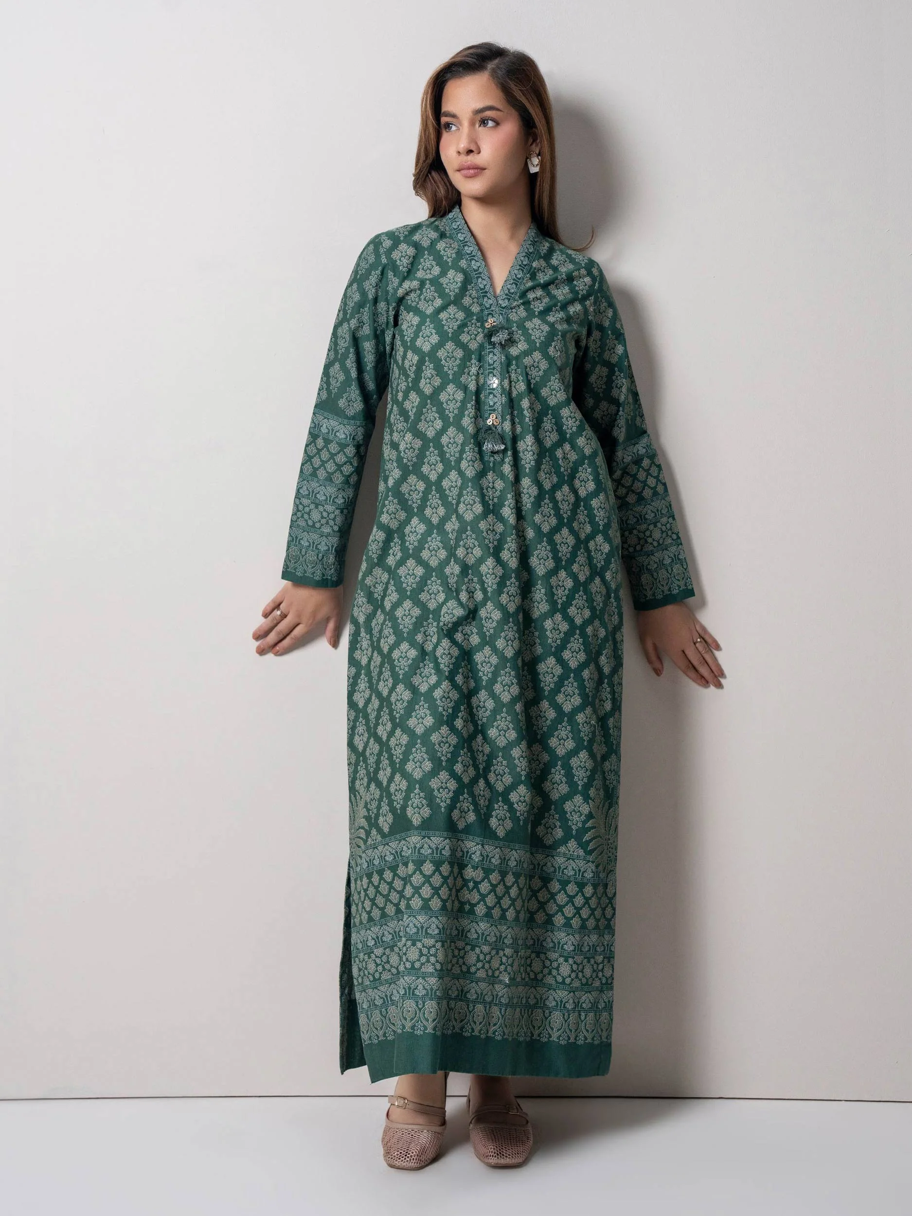 Slub Khaddar Shirt (Pret) - Image 3