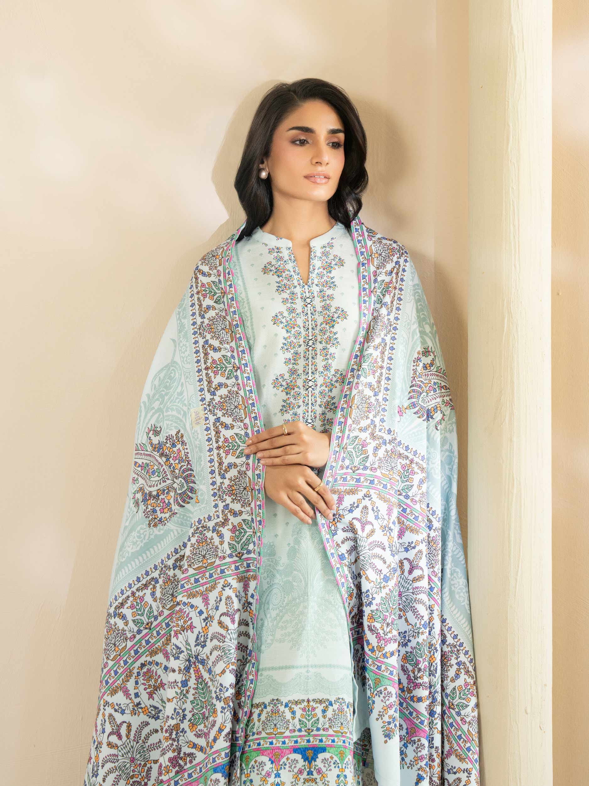 3-Piece Slub Khaddar Suit (Pret) - Image 2