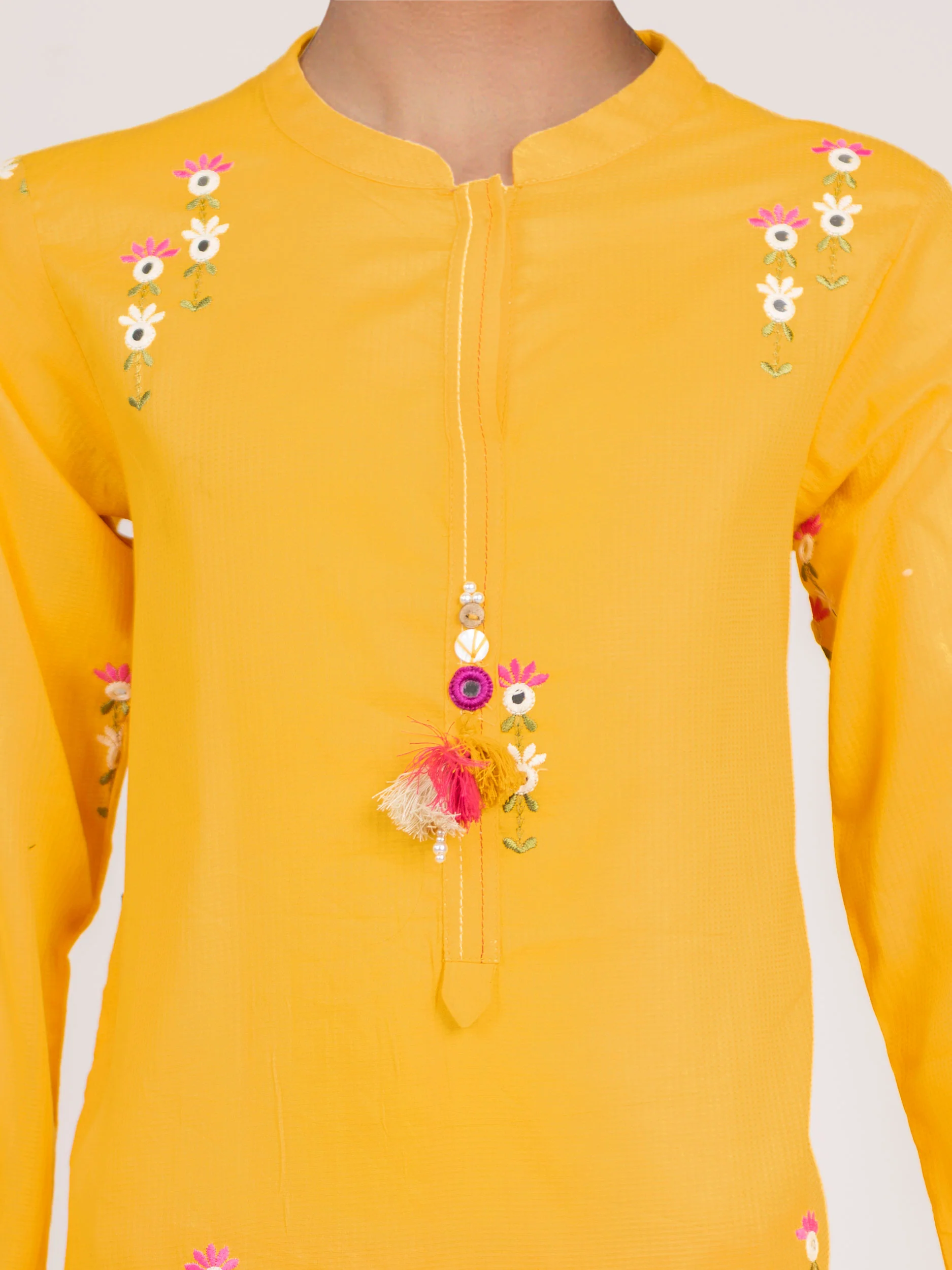 2 Piece Dobby Suit- Embroidered (Pret) - Image 3
